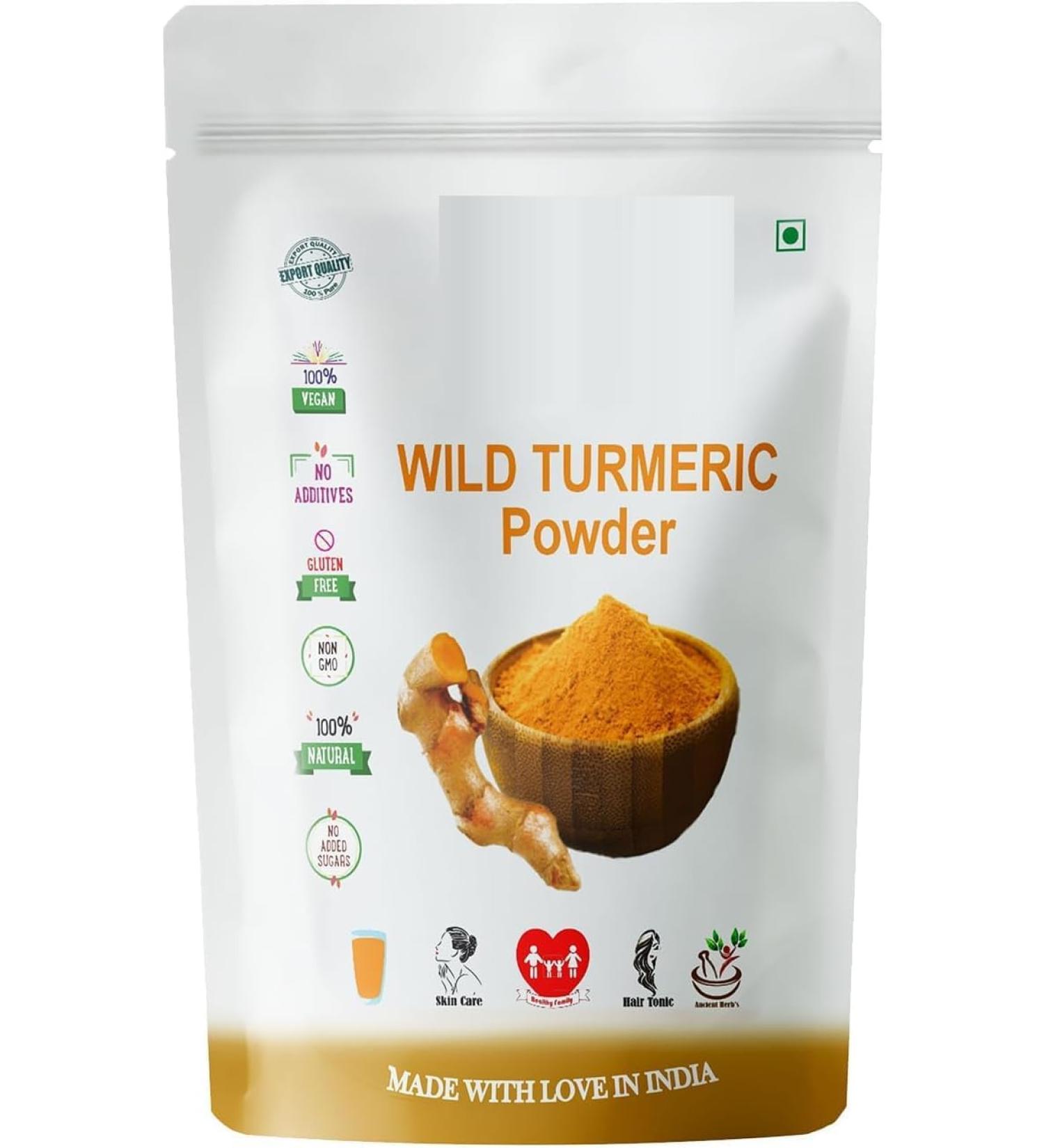 Kasturi Haldi | Wild Turmeric | Turmeric Aromatica | Jangali Haldi | Kasturi Manjal Powder for Skin Care | Face Pack - 500g x 2 1kg