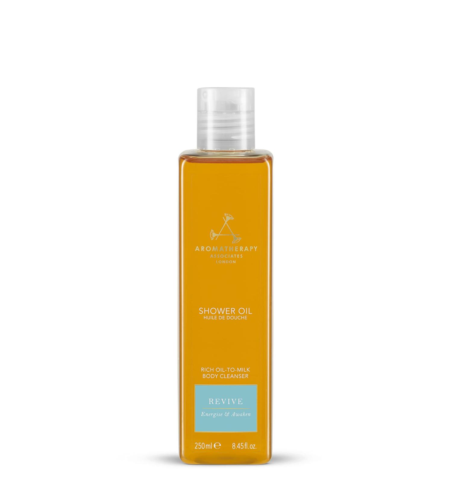 Aromatherapy Associates Revive Shower Oil 250ml - Energising Blend of Grapefruit, Rosemary & Juniper Berry | Luxurious Oil-to-Milk Formula - Buy Online on GoSupps.com