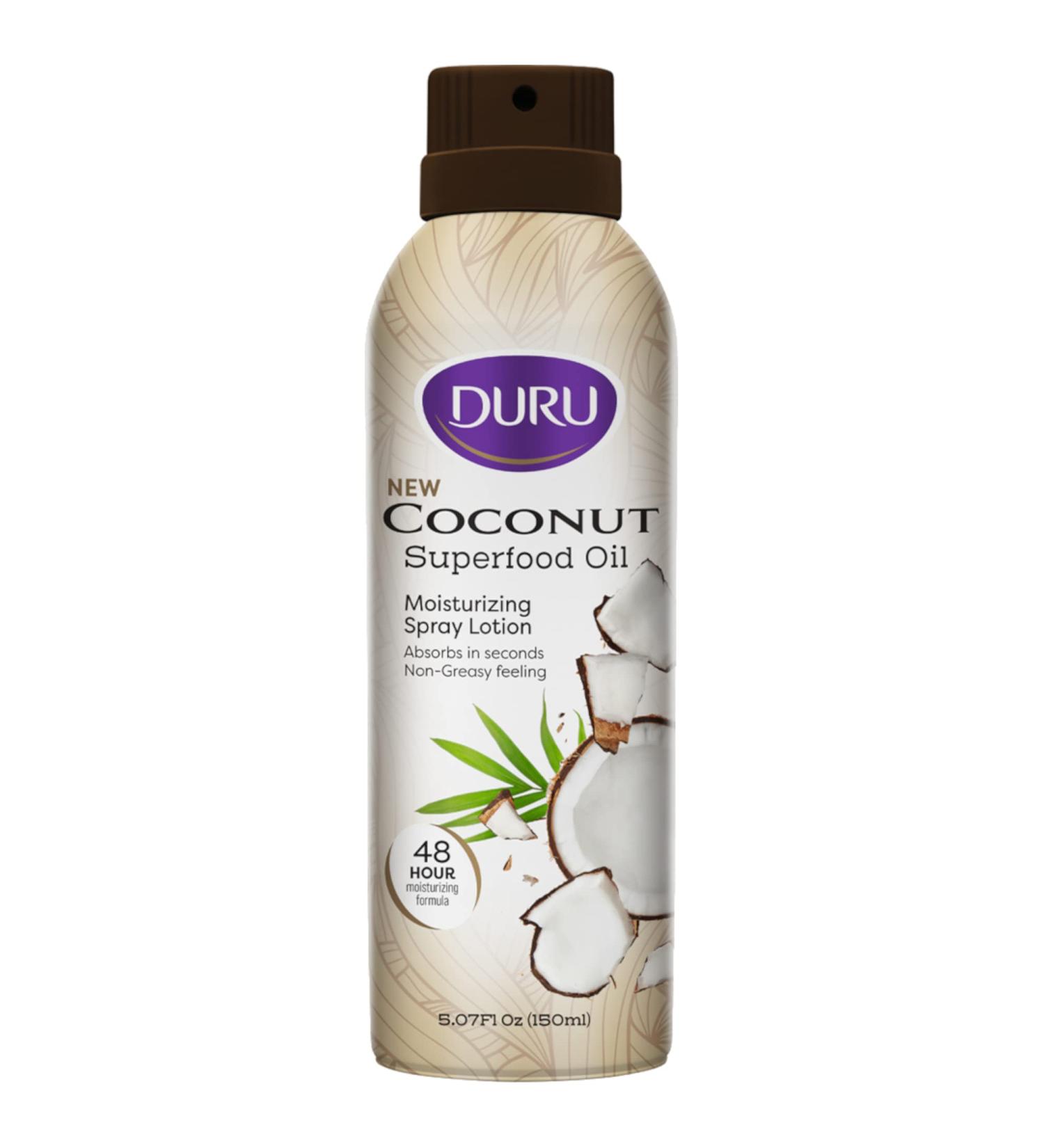 Duru Coconut Moisturizing Spray Lotion - Spray Moisturizer Coconut Oil Lotion 48 Hour Moisture Body Lotion - Buy Online on GoSupps.com
