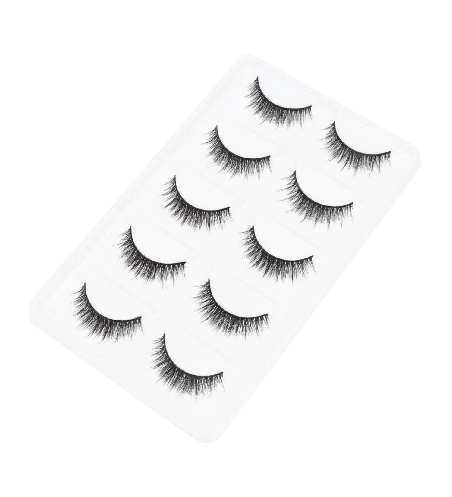 minkissy 15 Pairs Short False Eyelashes Handmade Eyelashes Thick Cross Eyelashes Glue False Lashes Fiber Makeup Eyelashes Fluffy Volume Lashes Art Eyelashes Makeup Lash Artificial Extend 3d - Buy Online on GoSupps.com