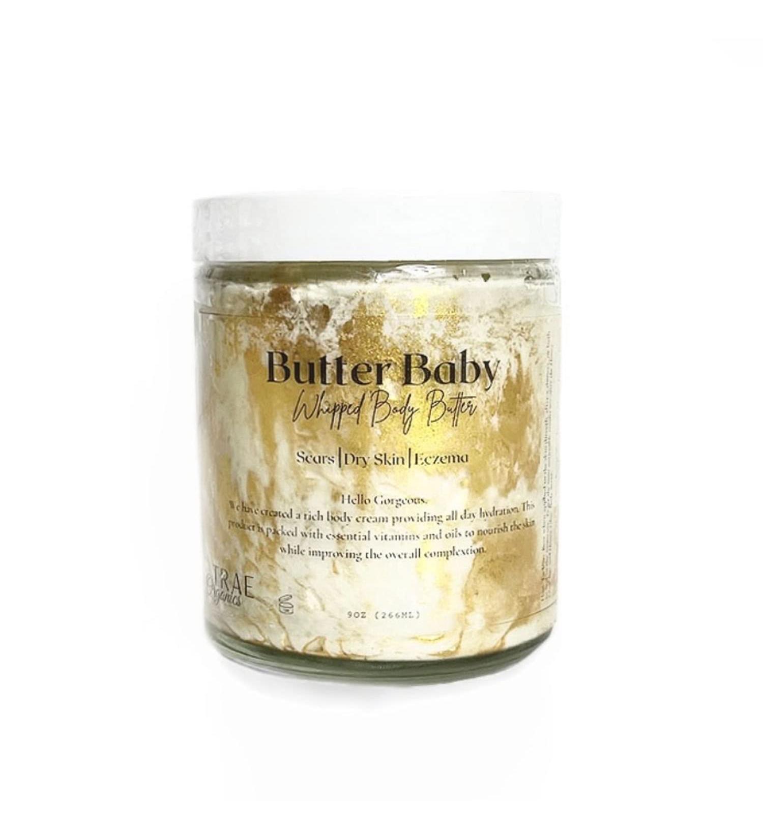 Butter Baby Whipped Body Butter 9oz | All-Natural Shea Butter & Vitamin E Moisturizing Cream - Buy Online on GoSupps.com