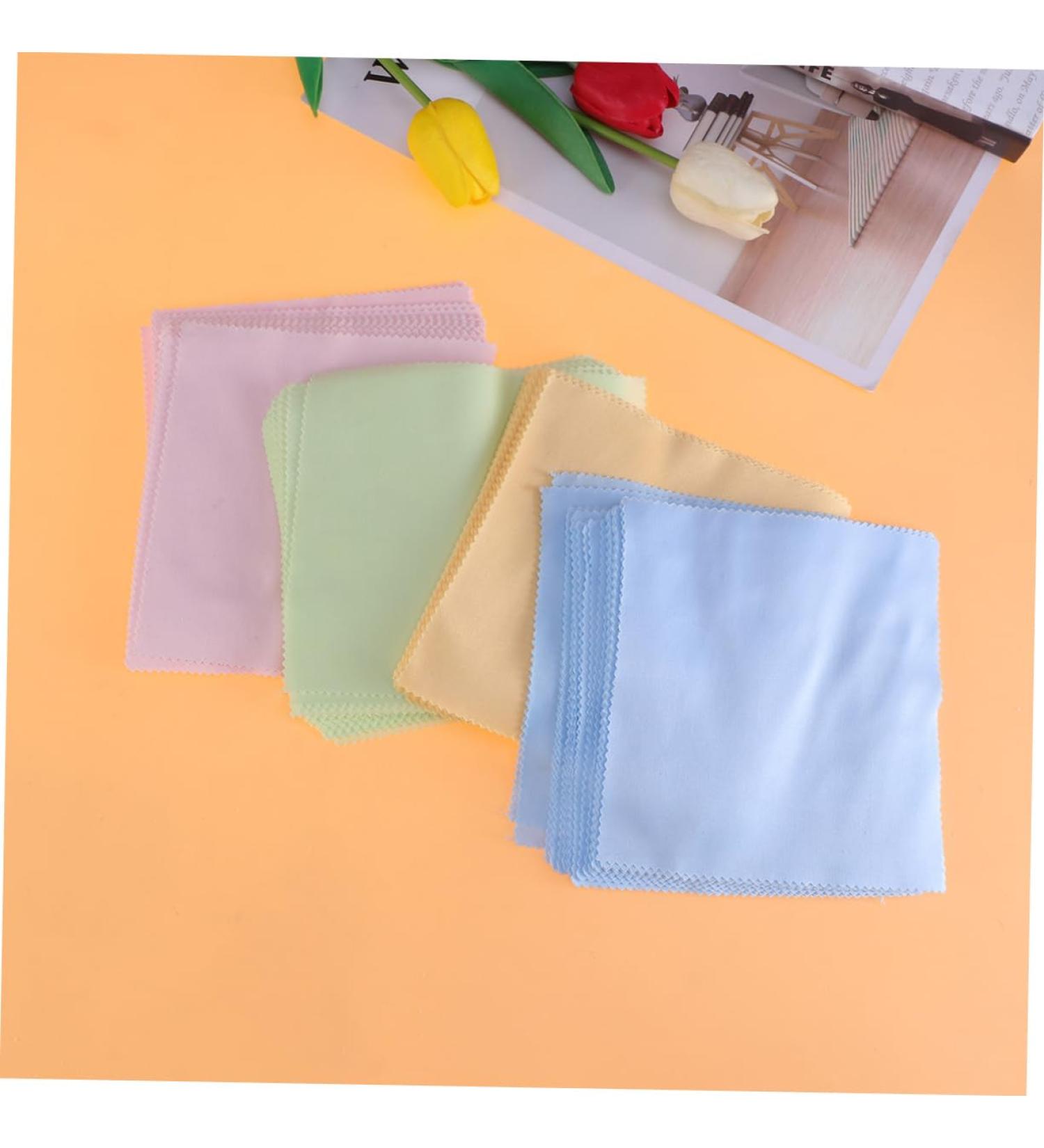 NOLITOY 100pcs Cleaning Cloths - Lens Tarnish & Stain Remover | Pocket-Sized Eyeglass & Screen Cleaner | Lint-Free Sunglass & Glass Cleaner - Buy Online on GoSupps.com