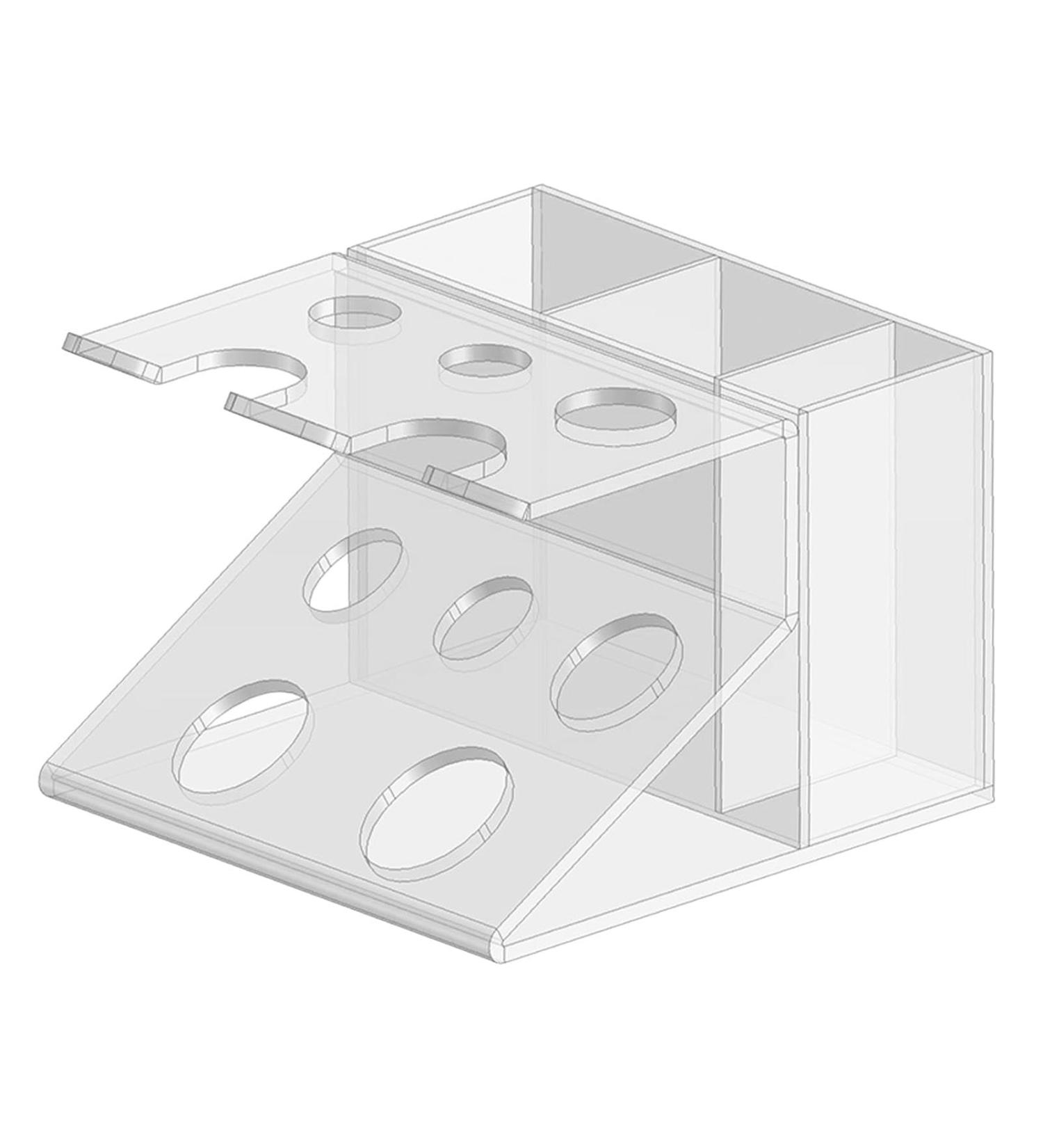 Buy Buerfu Acrylic Razor Holder & Multifunctional Organizer - Shaving Brush Toothbrush & Cosmetic Storage Stand - Buy Online on GoSupps.com