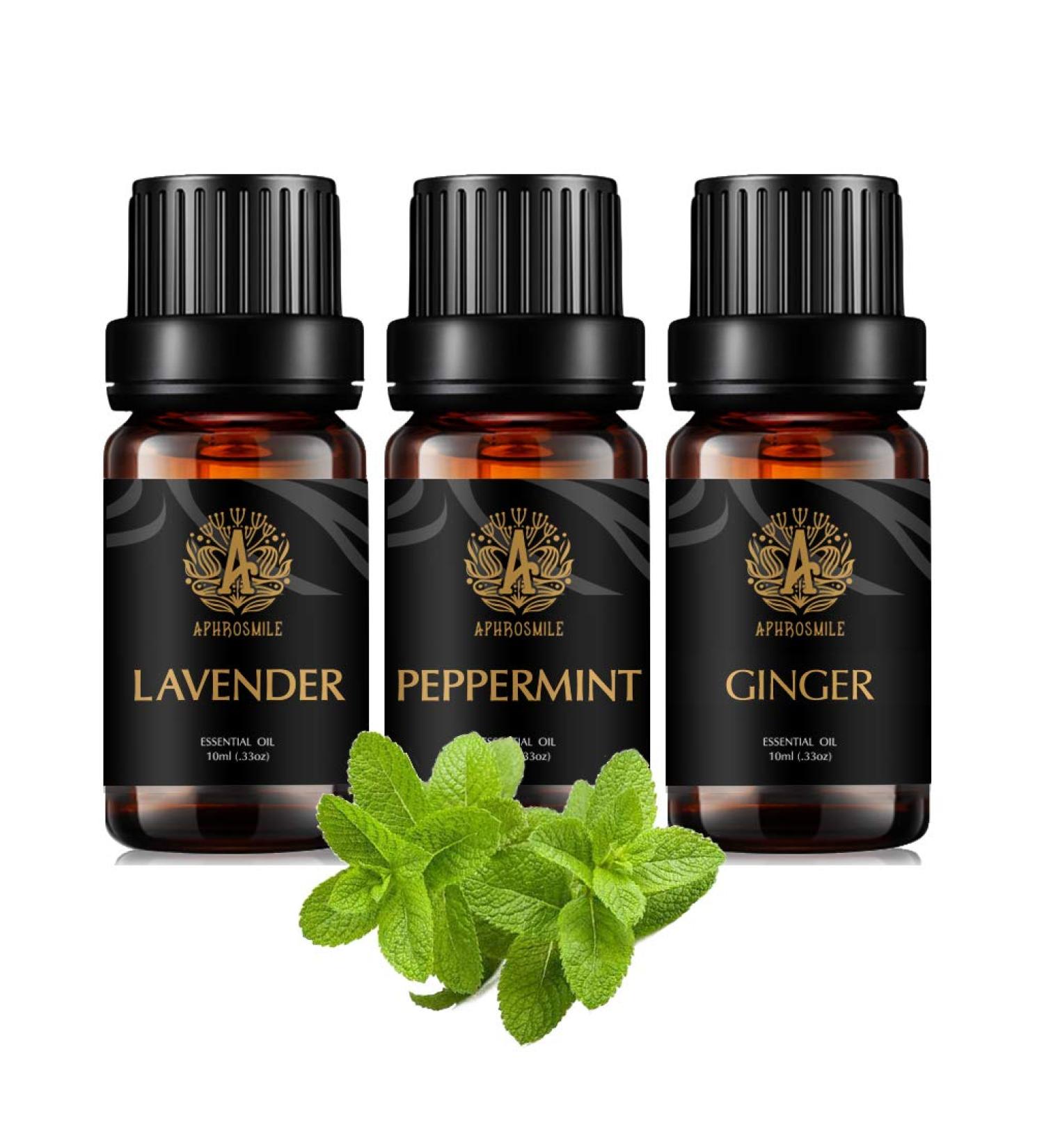 Aromatherapy Ginger Essential Oil Set for Diffuser 3X10ml 100% Pure Lavender Essential Oil Kit for Humidifier- Lavender Ginger Peppermint Essential Oils Set Aromatherapy Peppermint Oils Kit - Buy Online on GoSupps.com