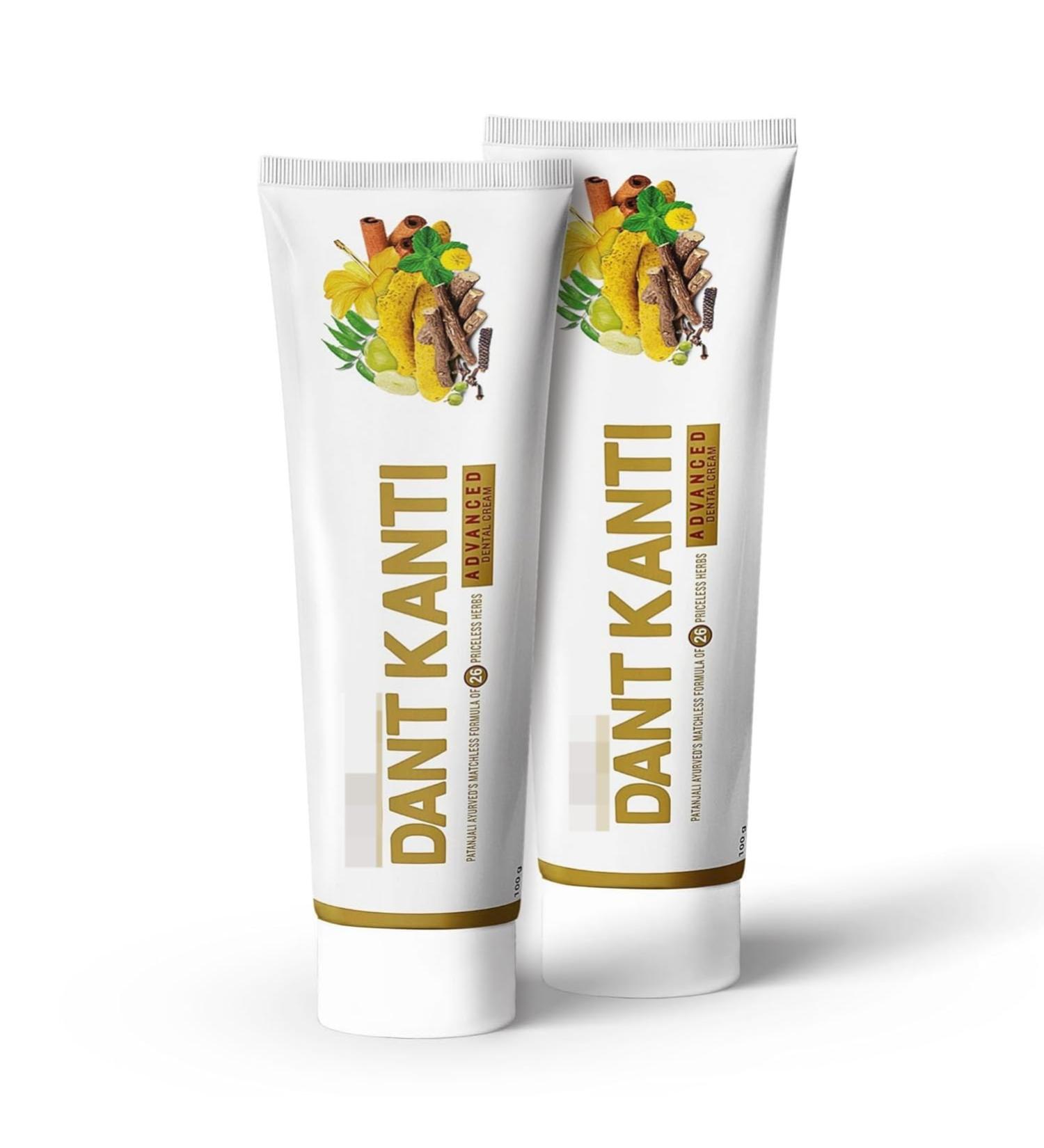 Dant Kanti Advance Herbal Ayurvedic Toothpaste for Strong Teeth and Gums Natural Cavity Protection Fresh Breath 200g Value Pack - Buy Online on GoSupps.com