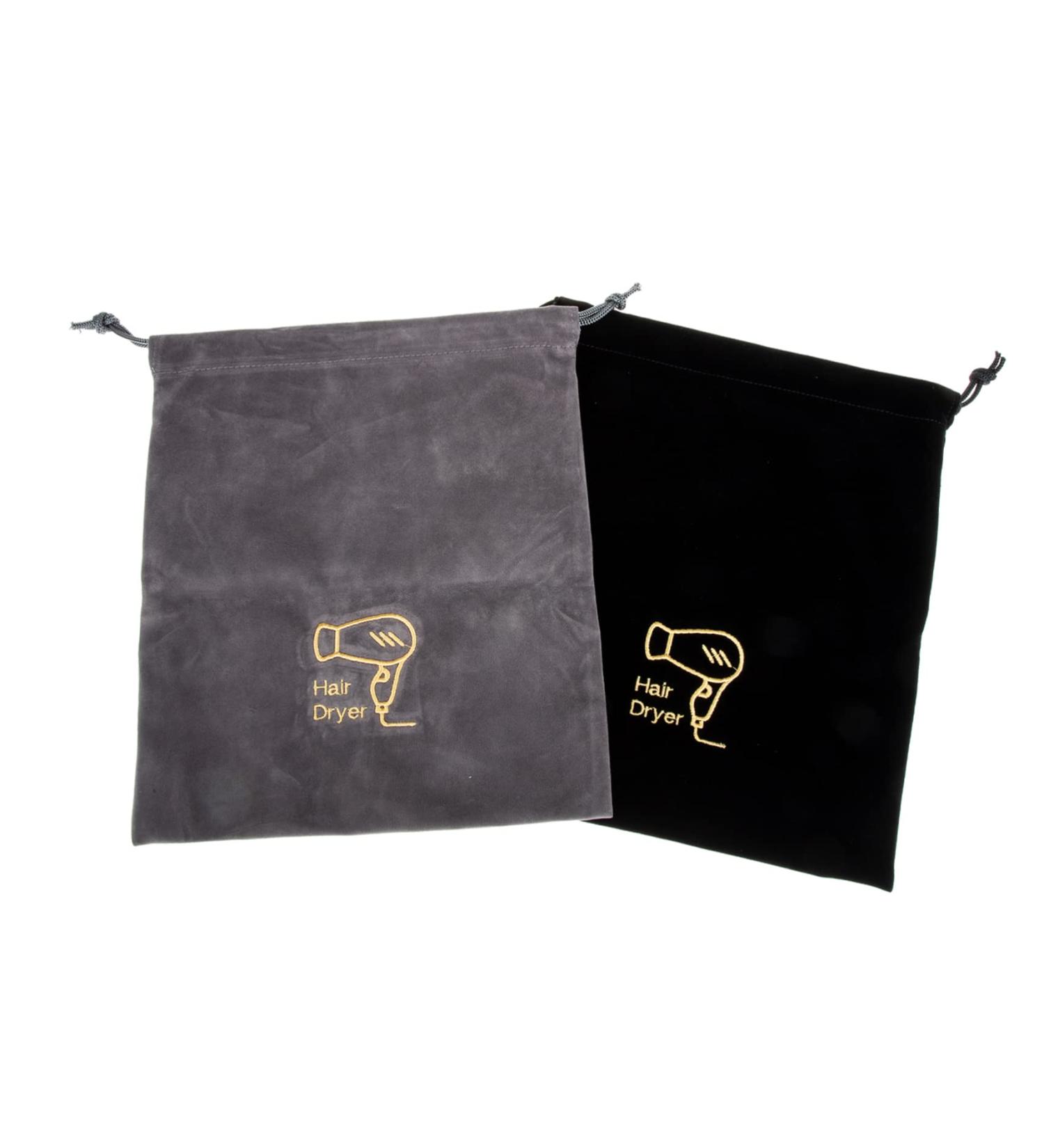WOONEKY 2pcs Hair Dryer Bag Storage Bags for Travel Storage Bag for Bathroom Multifunctional Bag Flannel - Buy Online on GoSupps.com