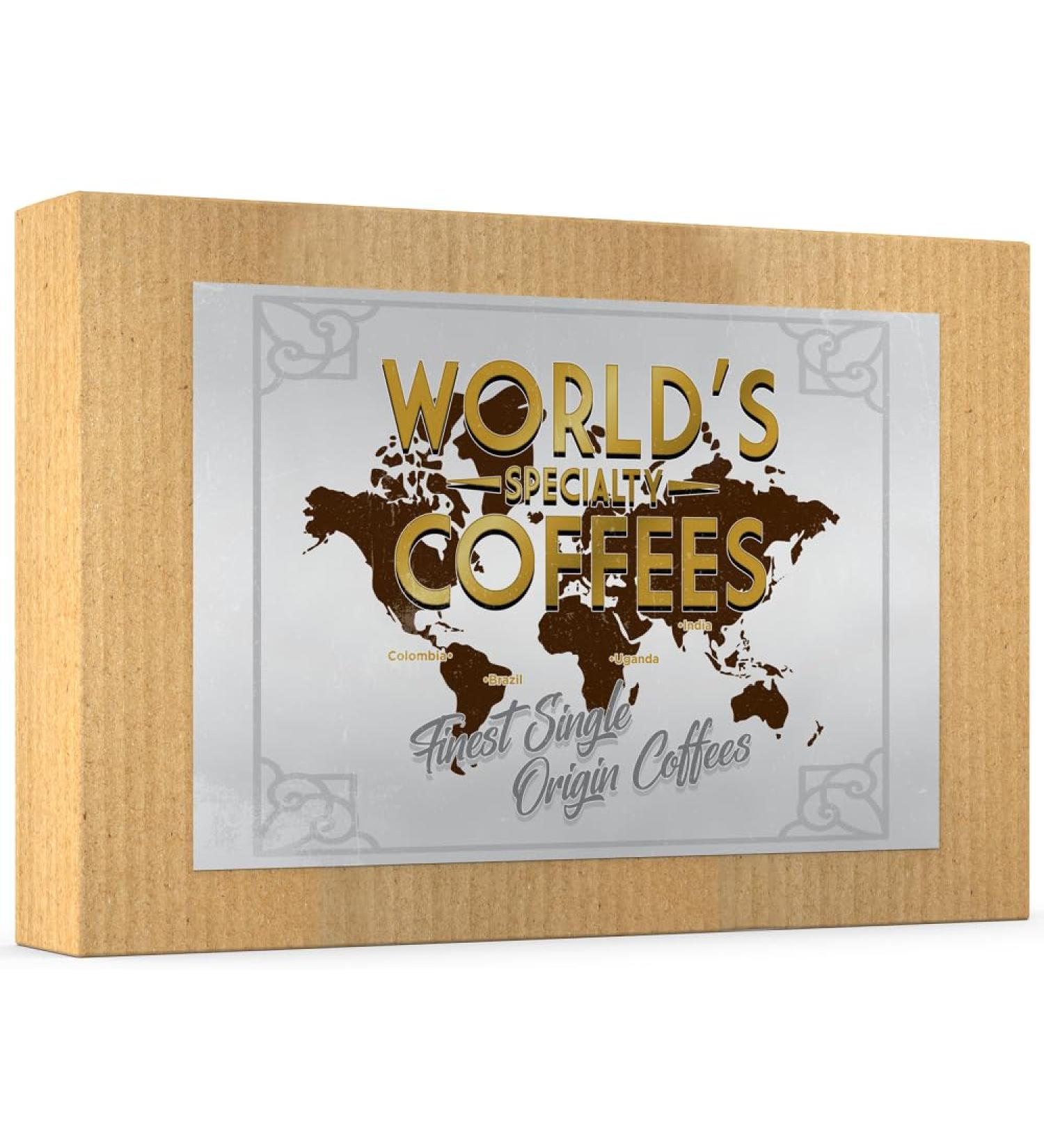 Old Grinder - Gourmet Coffee Gift Set | Ground Coffee 240g (4 x 60g) | 4 of the World's Finest Single Origin Specialty Coffees | Hamper Style Letterbox Gift Idea for Him & Her - Buy Online on GoSupps.com