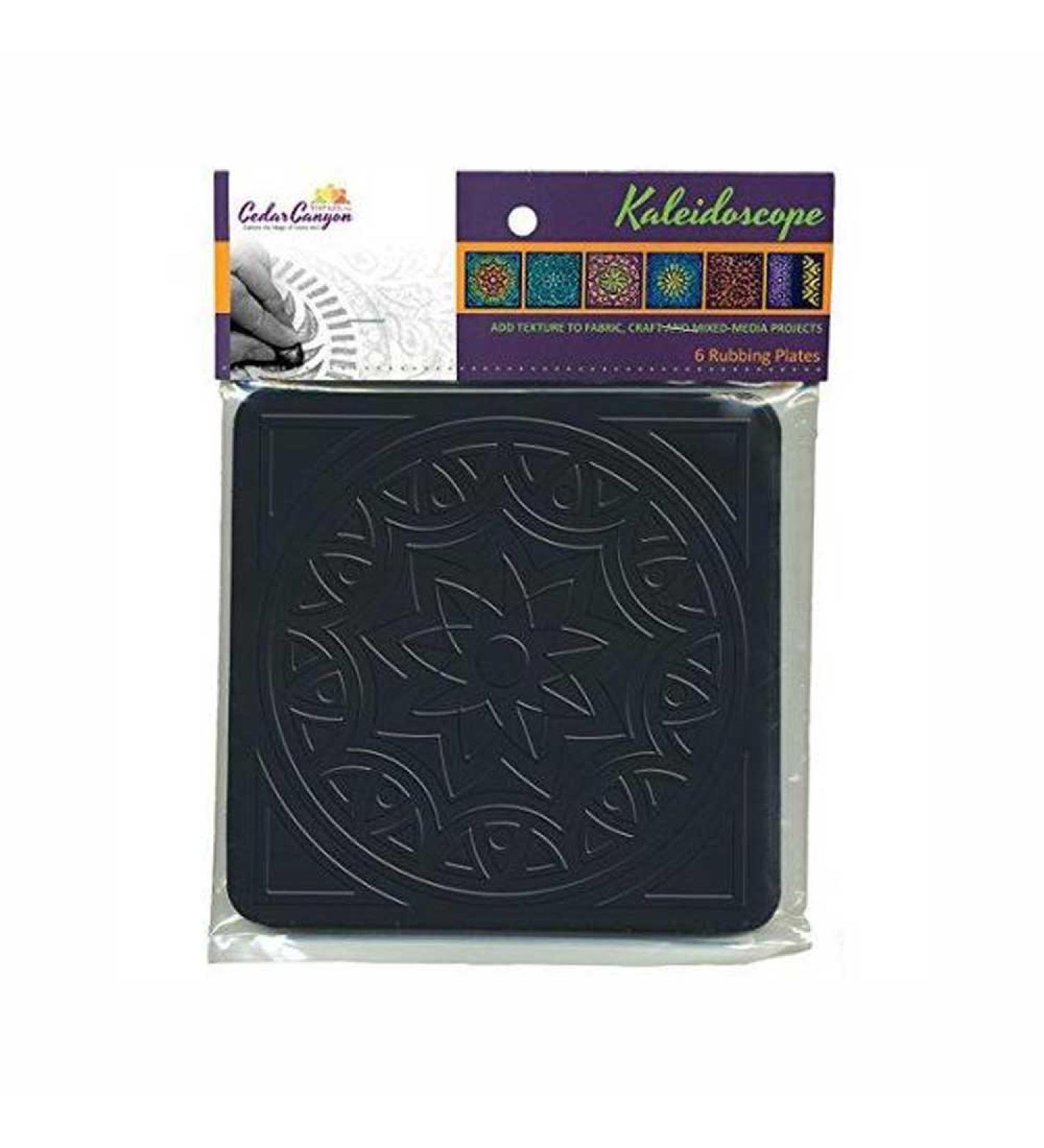 Cedar Canyon Textiles Artist's Paintstiks Rubbing Plates 7.125 by 7.125-Inch Kaleidoscope 6-Pack