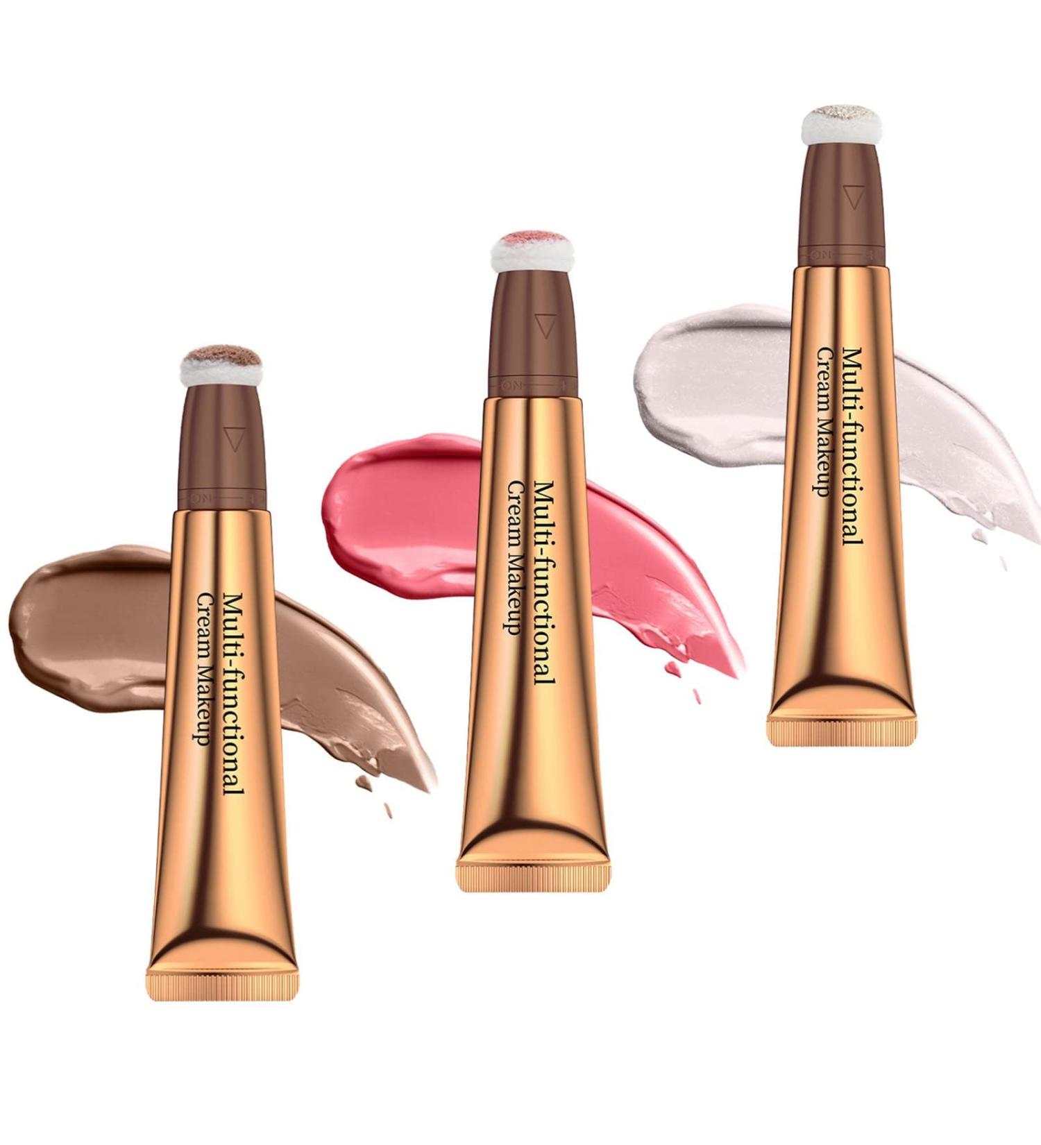 LMDAOO 3PCS Blush Contour Highlighter Set - Natural Matte Finish Cream Sticks for a Silky Smooth Glow | International Shipping - Buy Online on GoSupps.com