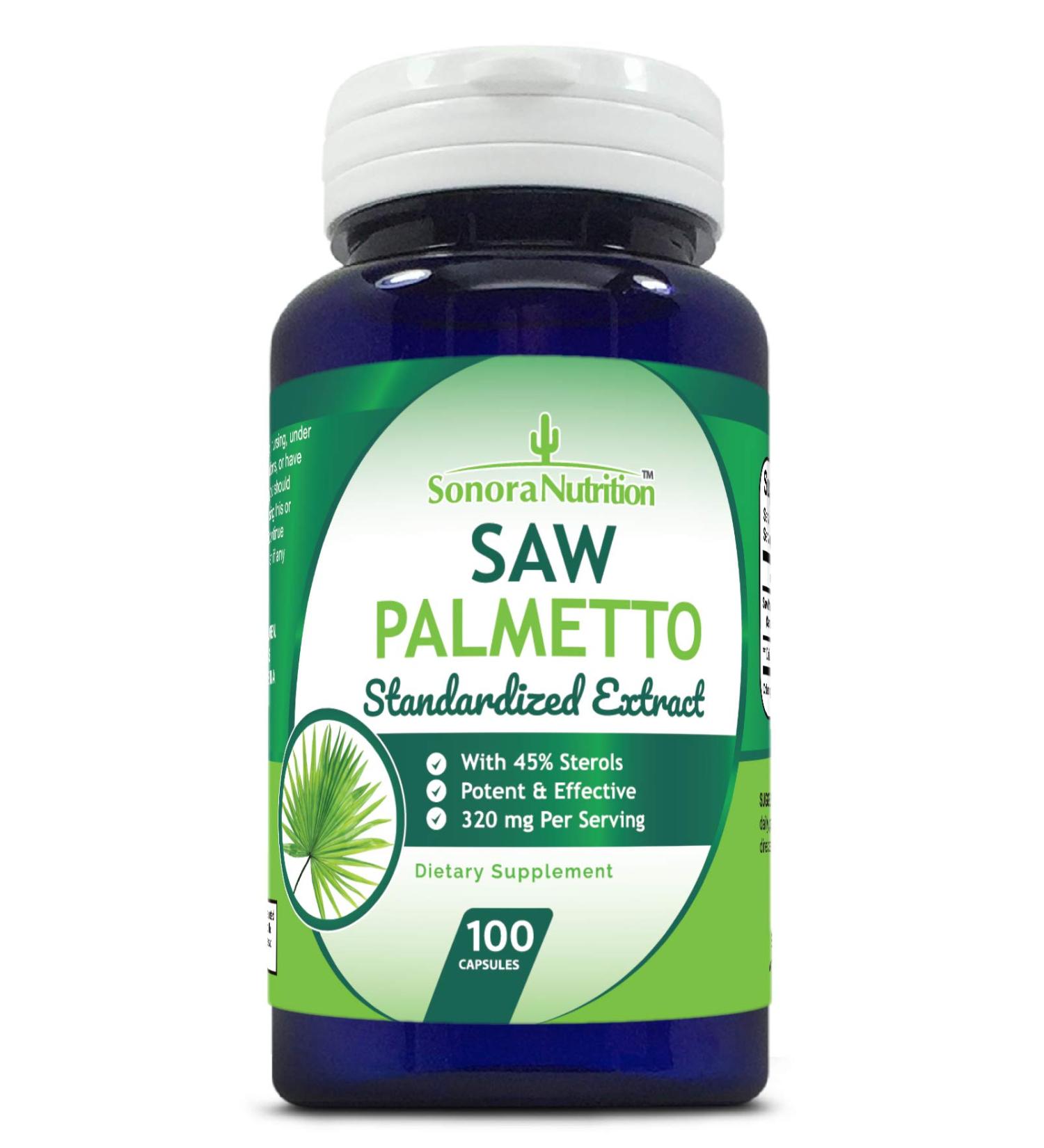 Saw Palmetto Extract 320mg - 100 Capsules | 45% Sterols | Sonora Nutrition - Buy Online on GoSupps.com