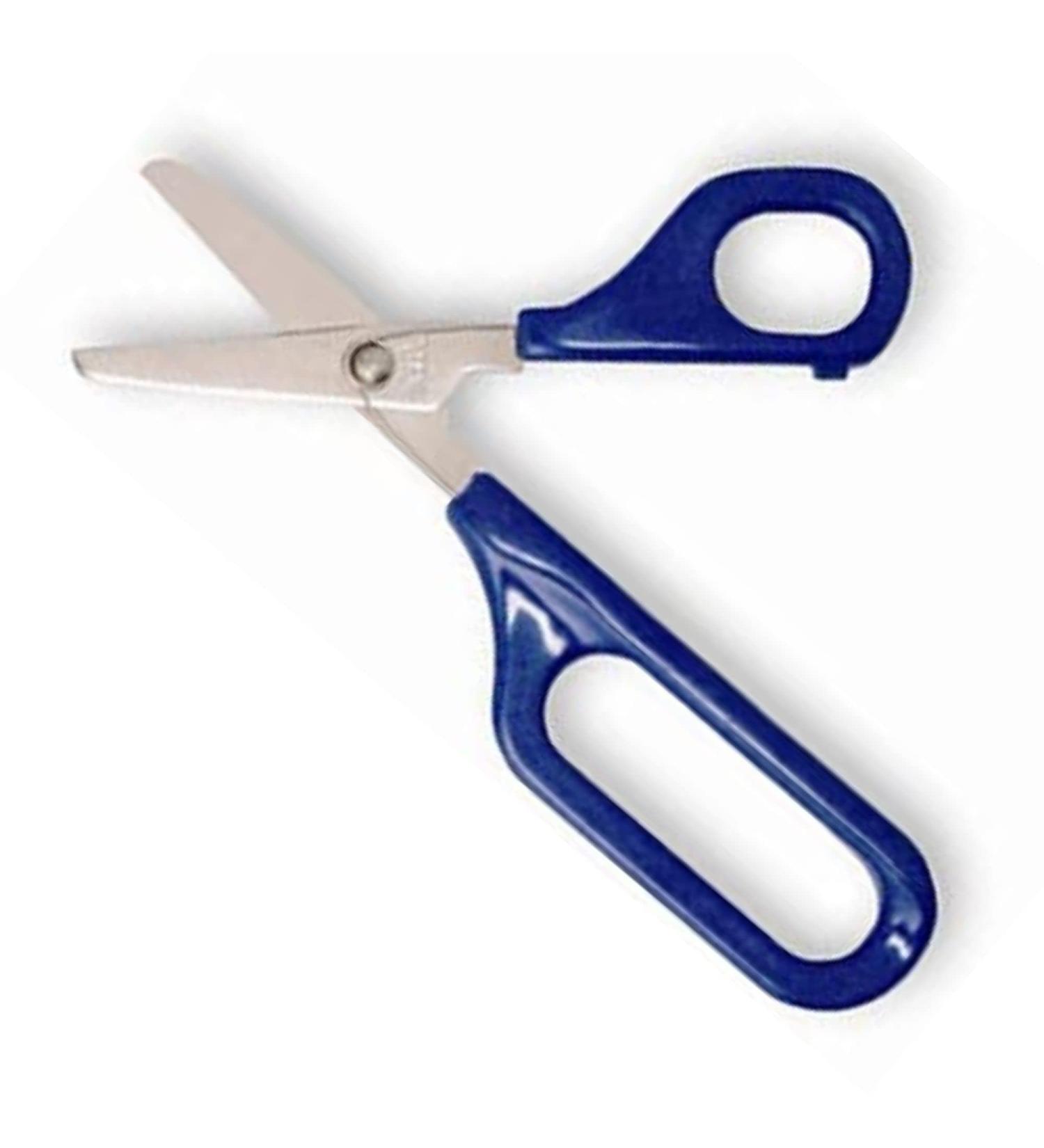 PETA Easi-Grip Children's Long Loop Scissors - Stainless Steel, Self Opening with Ergonomic Grip for Stability - 45mm Rounded Blade - Ideal for Weak Grip and Joint Problems - Buy Online on GoSupps.com