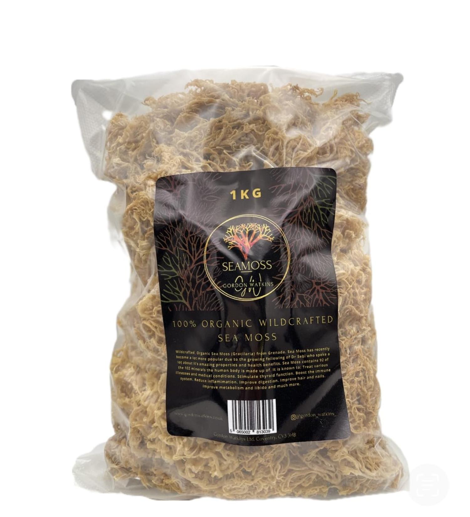 Premium Raw Sea Moss (Gold) 1kg - Pack of 1 | High-Quality Superfood - Buy Online on GoSupps.com