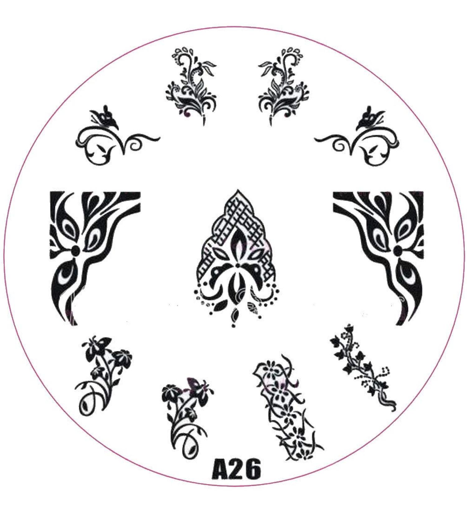++SPECIAL ITEM++ Stamping stencil A-Series: A26 Flower tendrils