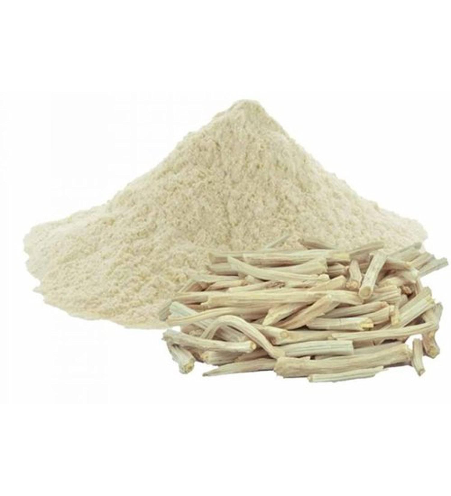 RAW HERB/JADI BOOTI SHATAVARI ROOT WHITE POWDER- SITAWAR JAD SAFED POWDER - ASPARAGUS RACEMOSUS (500gm) - Buy Online on GoSupps.com