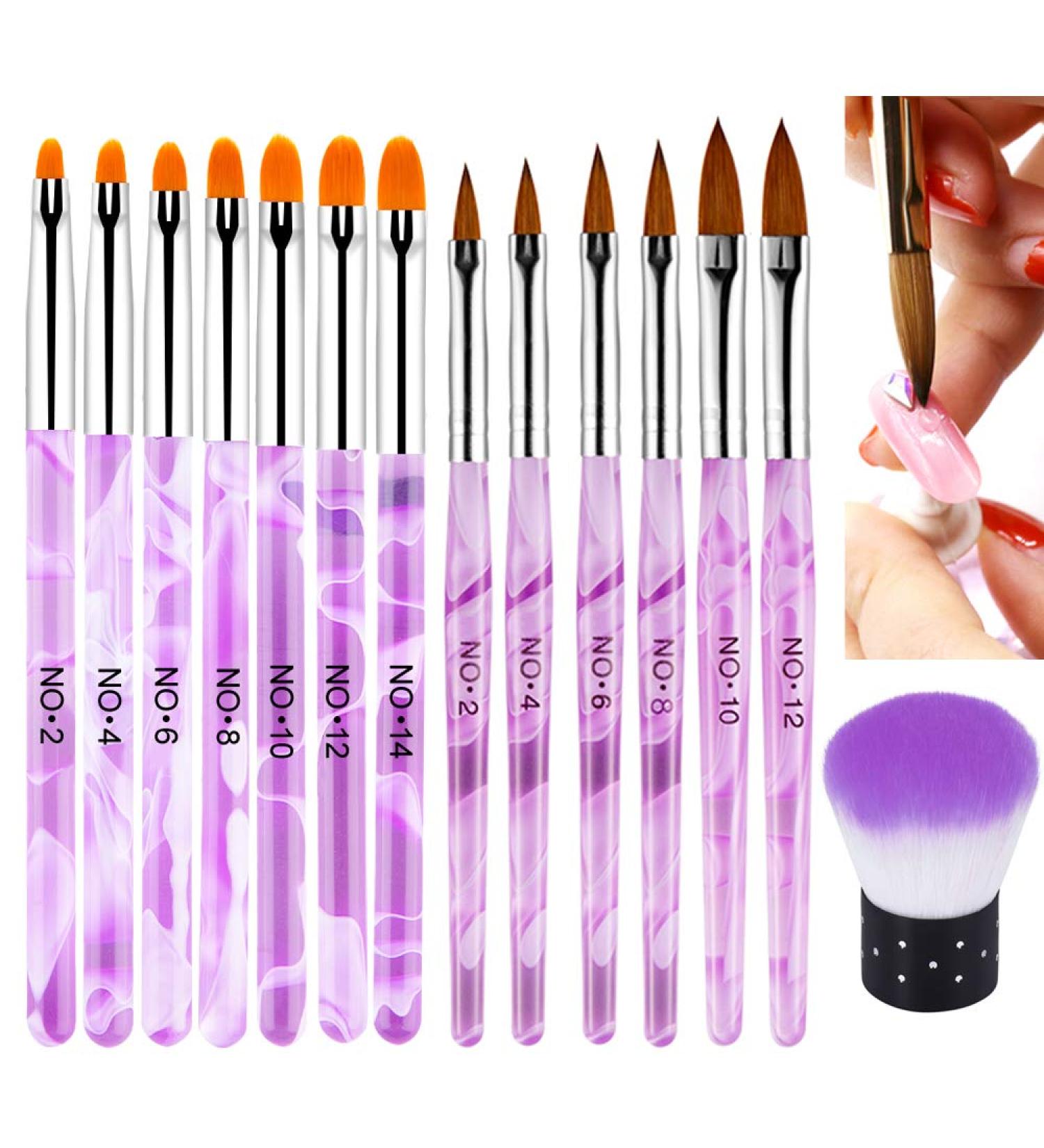 Buy Ebanku 14 PCs Professional Nail Brush Set for Gel & Acrylic Nail Art - International Shipping Available - Buy Online on GoSupps.com