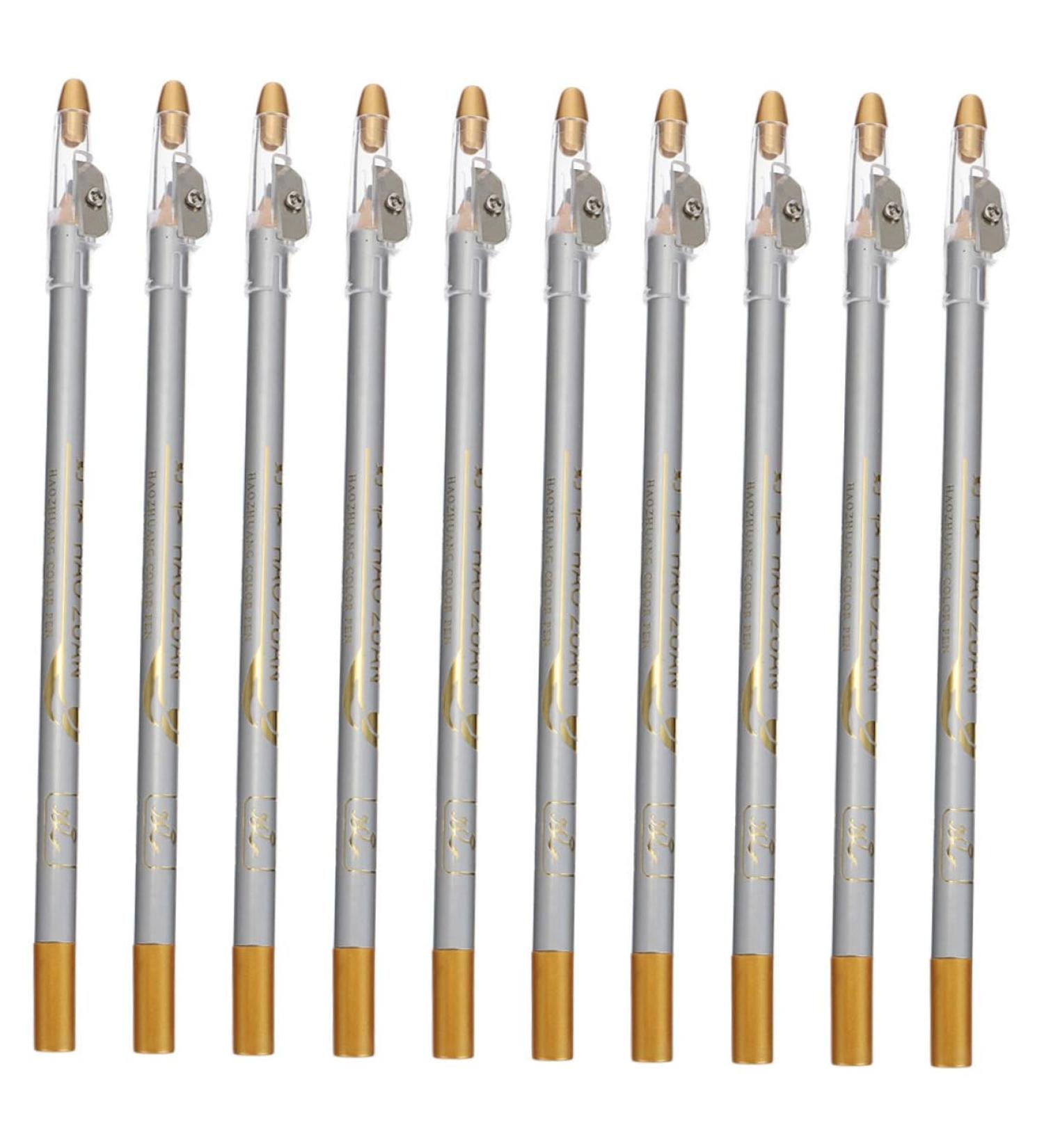 POPETPOP 10pcs Pencil Sharpener Eyebrow Pencil Lip Liner Eye Silkworm Brighten Pencil Eye Liner Cosmetic - Buy Online on GoSupps.com