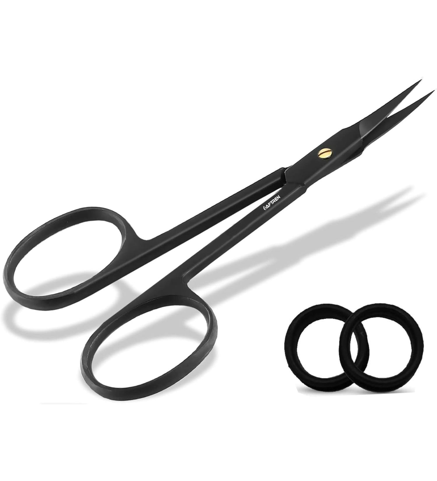 Cuticle Scissors Extra Fine Nail Scissors Professional Stainless Steel Cuticle Cutter for Feet and Nails Cuticle Scissors for Cuticle Remover 3.7 inch Black - Buy Online on GoSupps.com