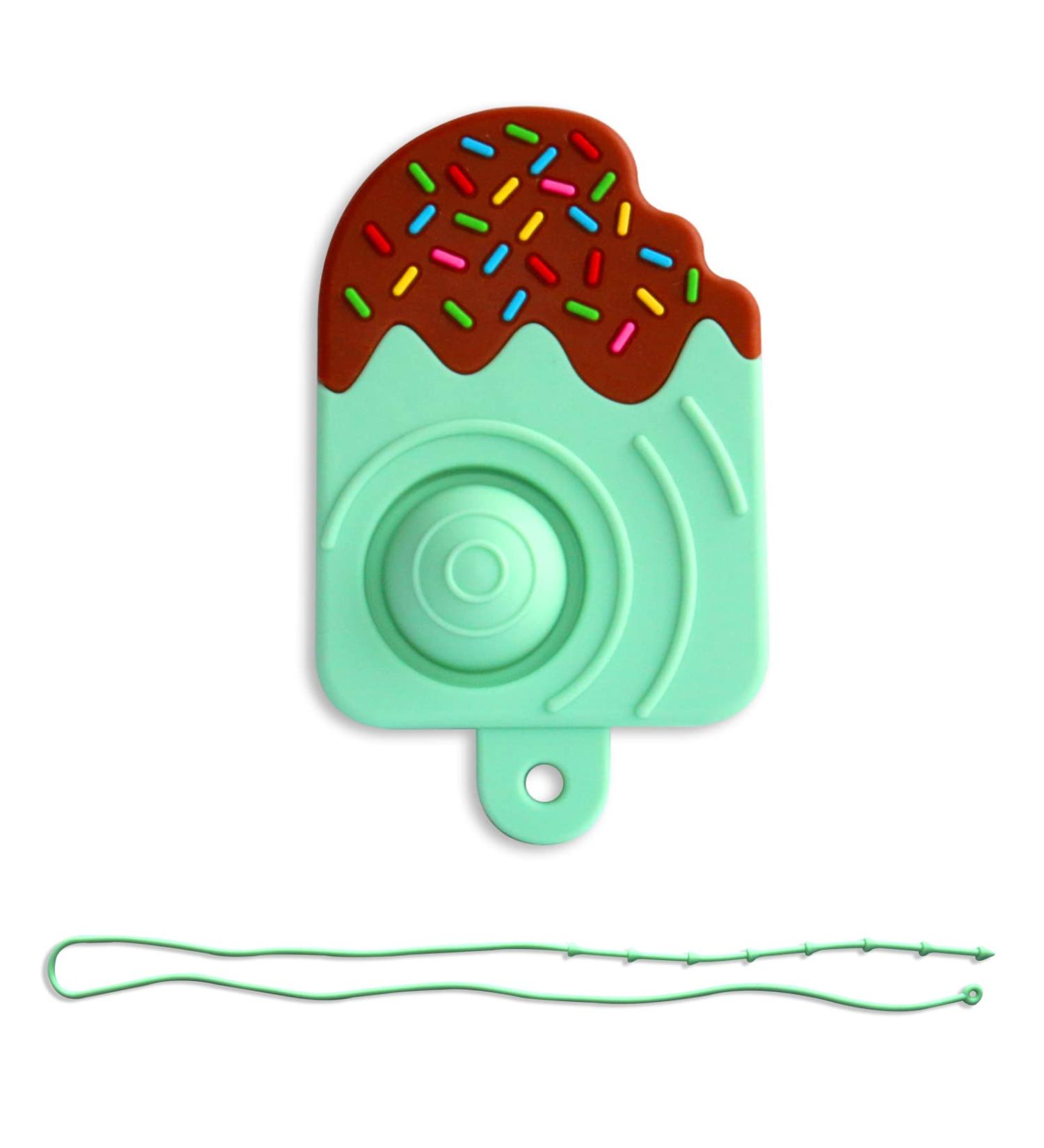FATEORT Baby Teething Toy | Silicone Popsicle Shape Teether | BPA Free - Mint Green | Christmas Gift for Babies 6-12 Months - Buy Online on GoSupps.com