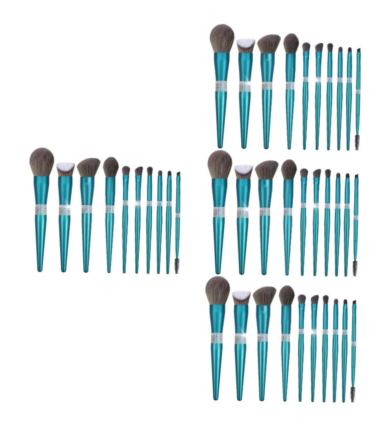 Beavorty 4 Sets Diamond Makeup Brush Women s Suits Cosmetic Eye Make up for Face Make up Brush Women Makeup Brush Powder Applicator Plastic Makeup Brush Sets Turquoise Miss - Buy Online on GoSupps.com