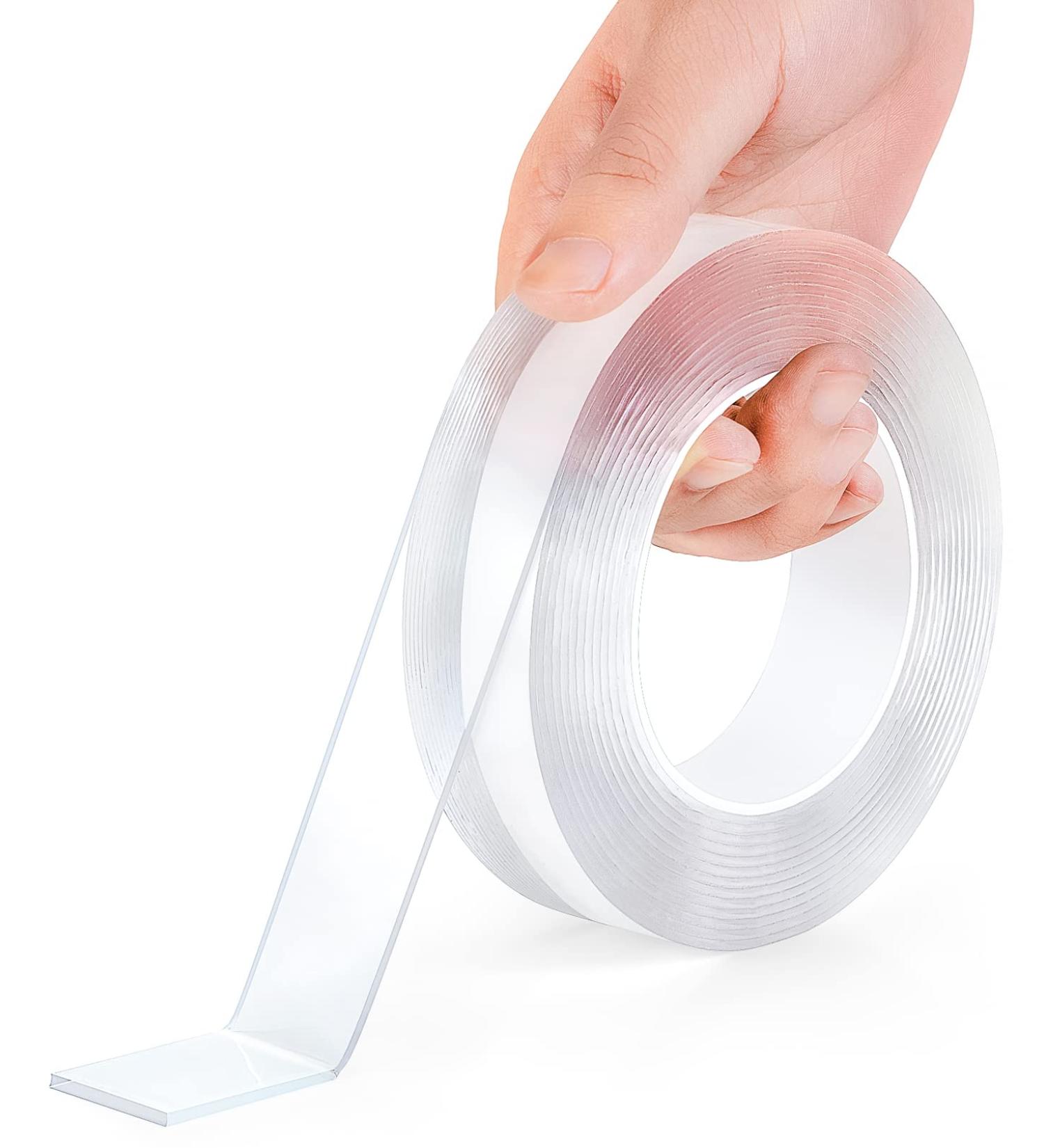 STUAKO Double Sided Tape Heavy Duty (16.5 FT x 1.18 in) - Removable, Washable, Reusable Gel Tape Strips for Kitchen, Living Room, Office - Buy Online on GoSupps.com