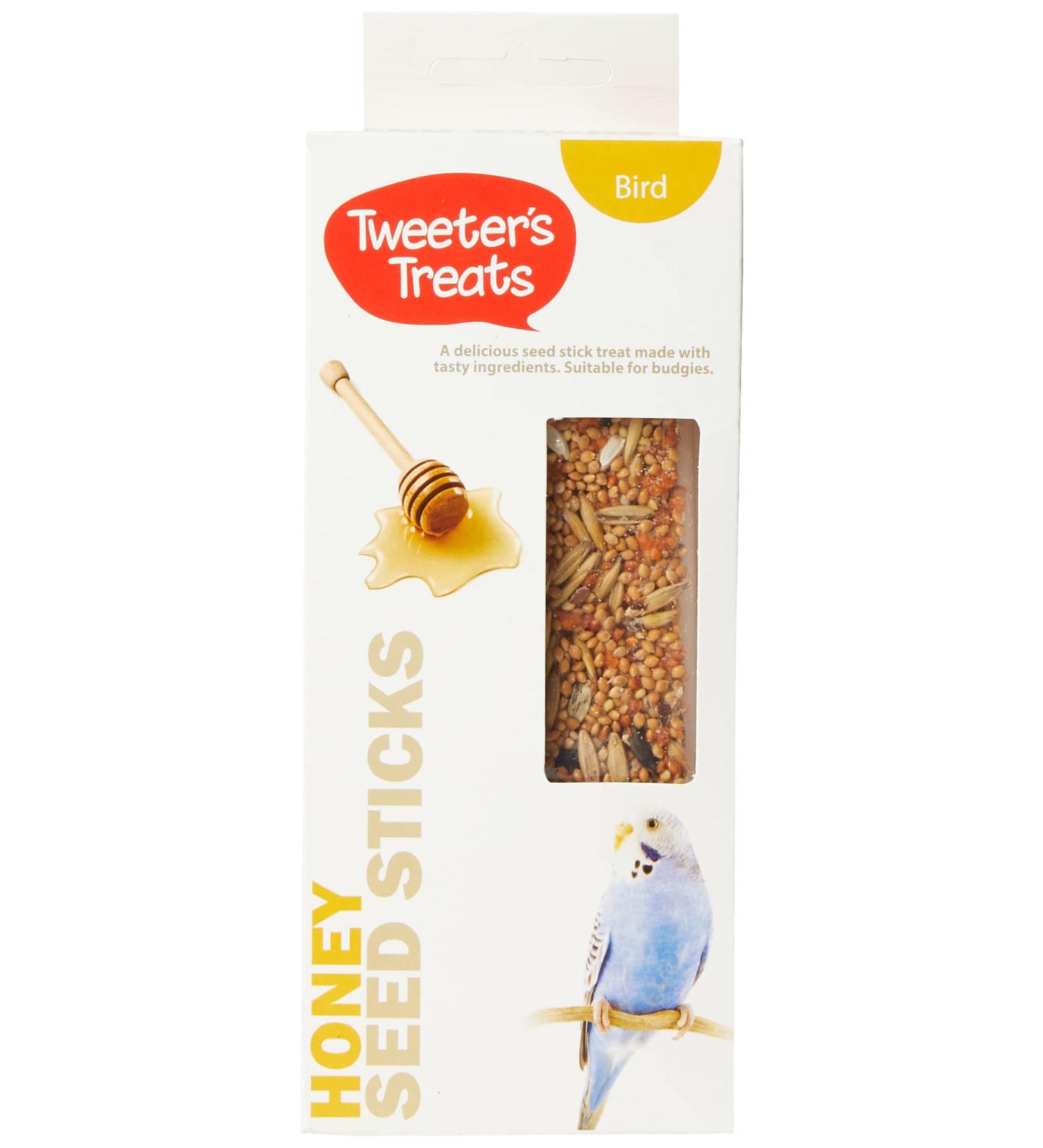 Tweeter's Treats Budgie Seed Sticks with Honey - Premium Snack for Happy Birds - Buy Online on GoSupps.com