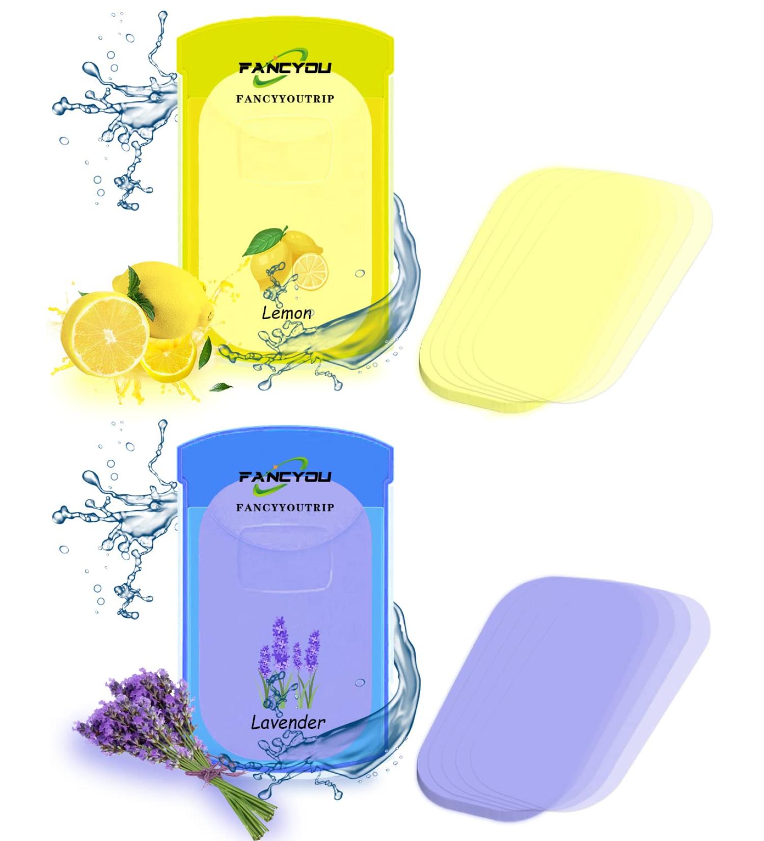 fancyou Lemon Lavender Confetti Soap Sheets 300 Count - Mini Disposable Travel Soap for Outdoor Camping and Home Use - Buy Online on GoSupps.com