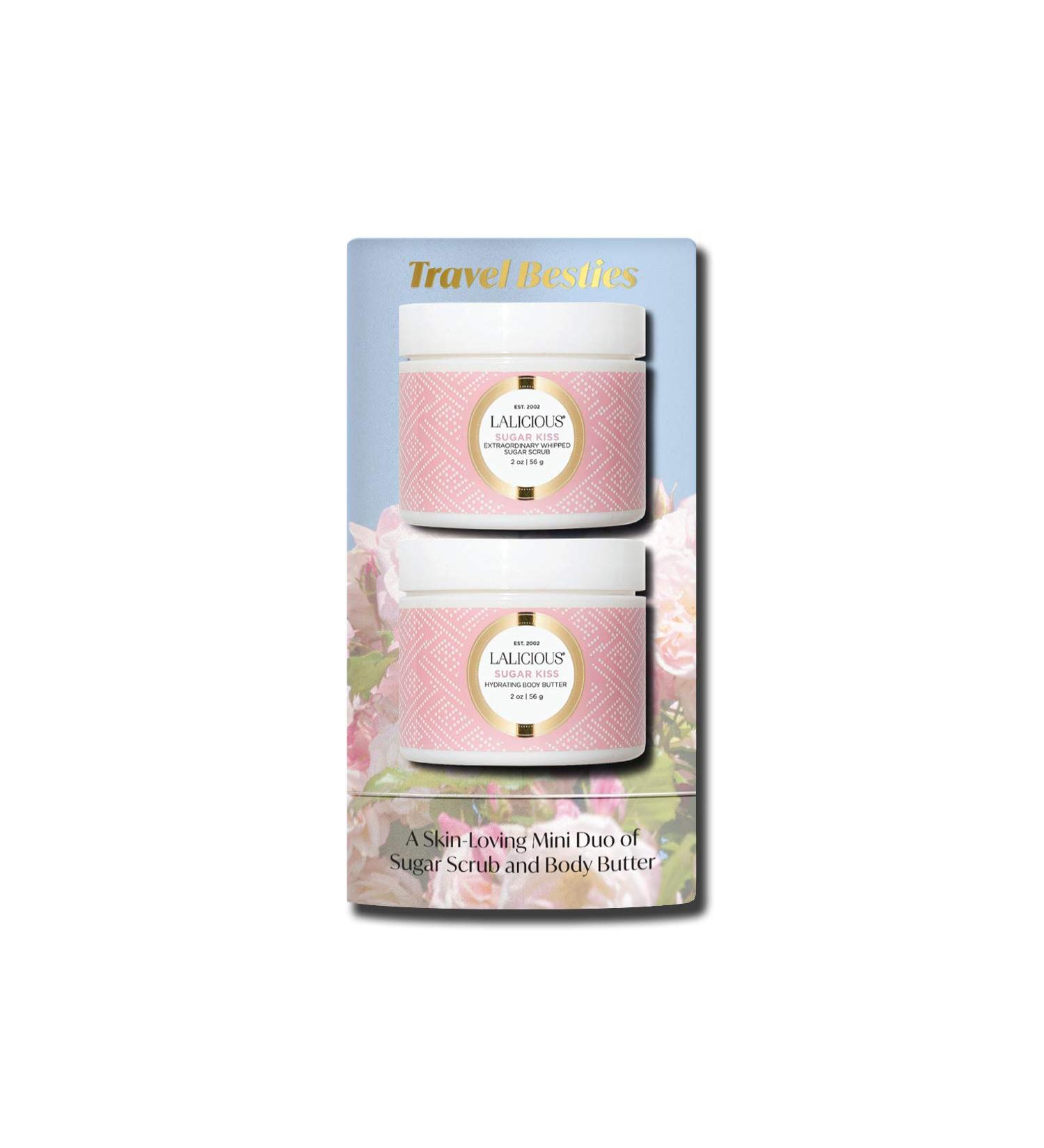 LaLicious Sugar Kiss Travel Besties Set - Travel-Size Scrub & Body Butter for Moisturized Skin - Buy Online on GoSupps.com