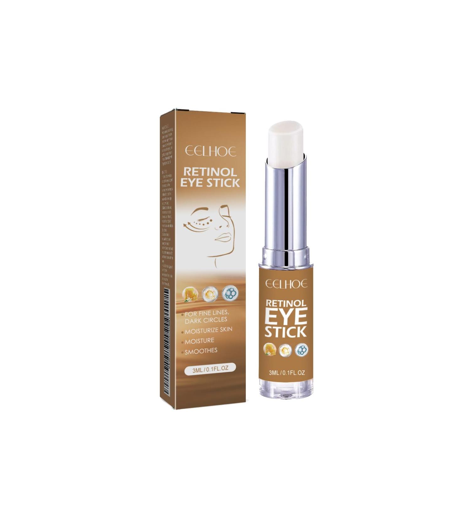 Retinol Eye Cream Stick Lightens Eye Bags Dark Circles Eye Lines Hydrates Moisturizes Firms Eye Area Skin - Buy Online on GoSupps.com