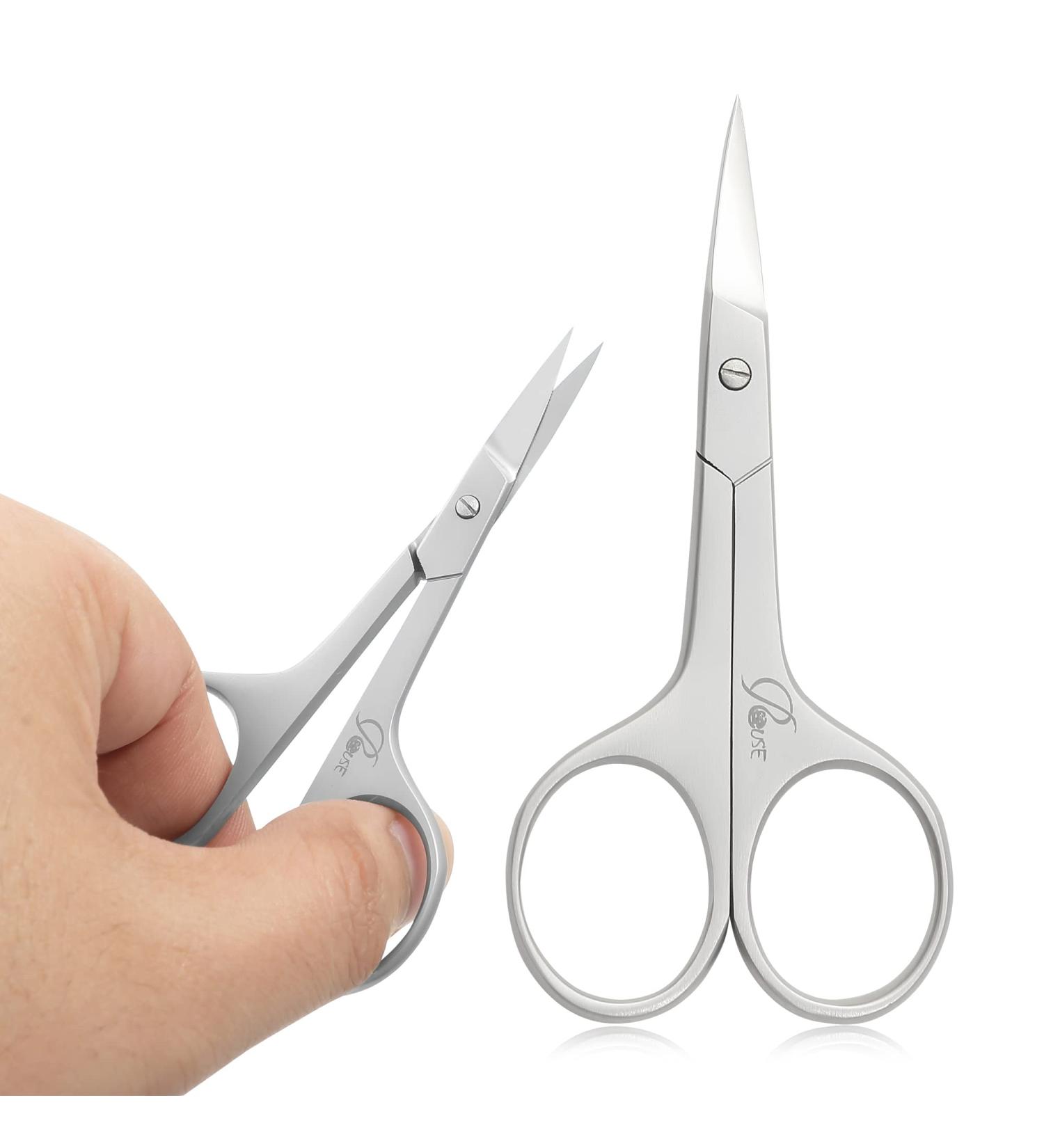 ROUSE Professional Curved Cuticle Scissors for Nails, Cuticles, Eyebrows, and Beard - Extra Fine Precision Manicure/Pedicure Scissors - Buy Online on GoSupps.com