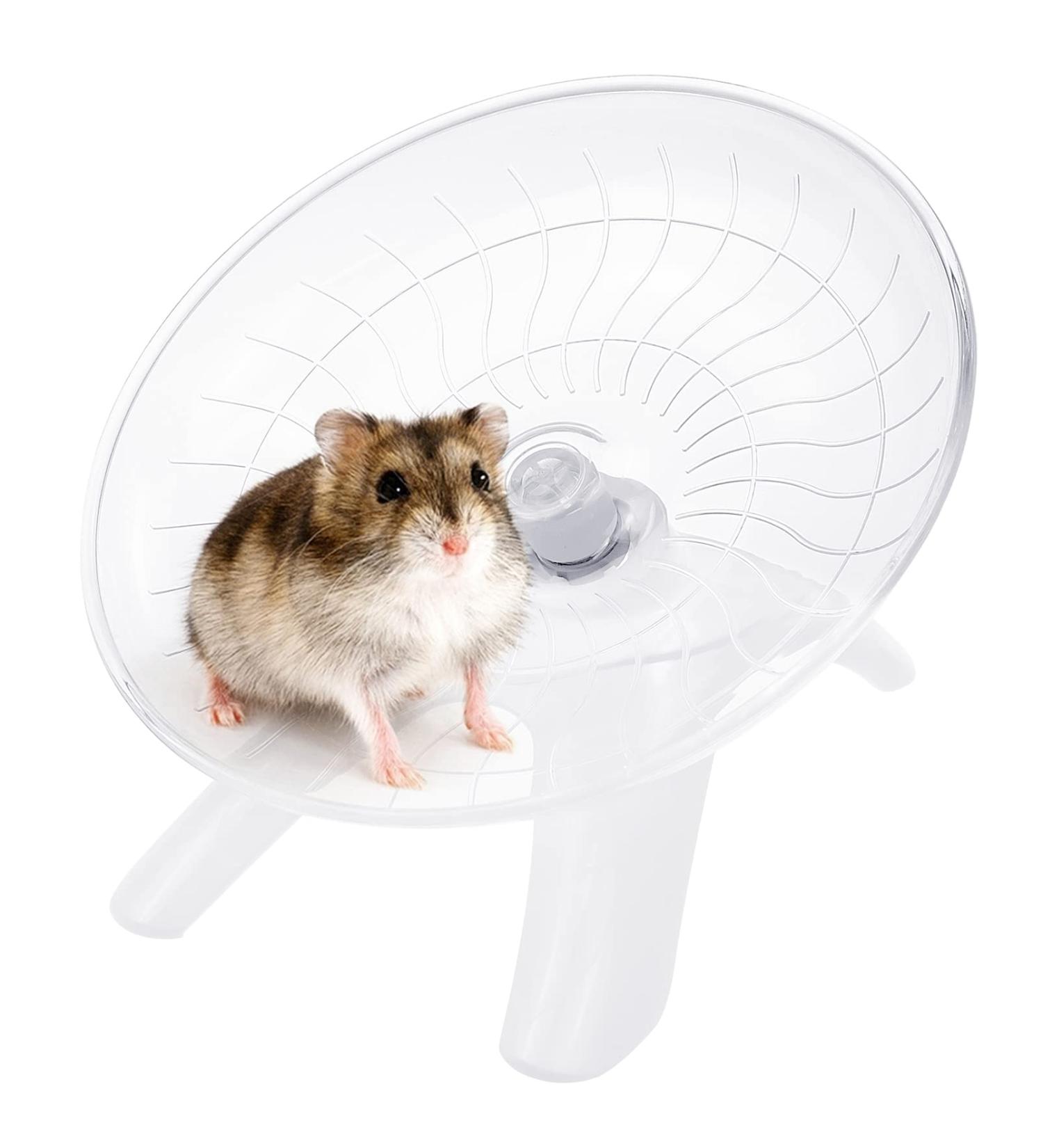 FORYNXHWIN Hamster UFO Exercise Running Wheel White Flying Saucer Plastic Silent Non Slip Disc for Small Animal like Golden Bear Squirrel Hedgehog Climbing ( 18 cm ) - Buy Online on GoSupps.com
