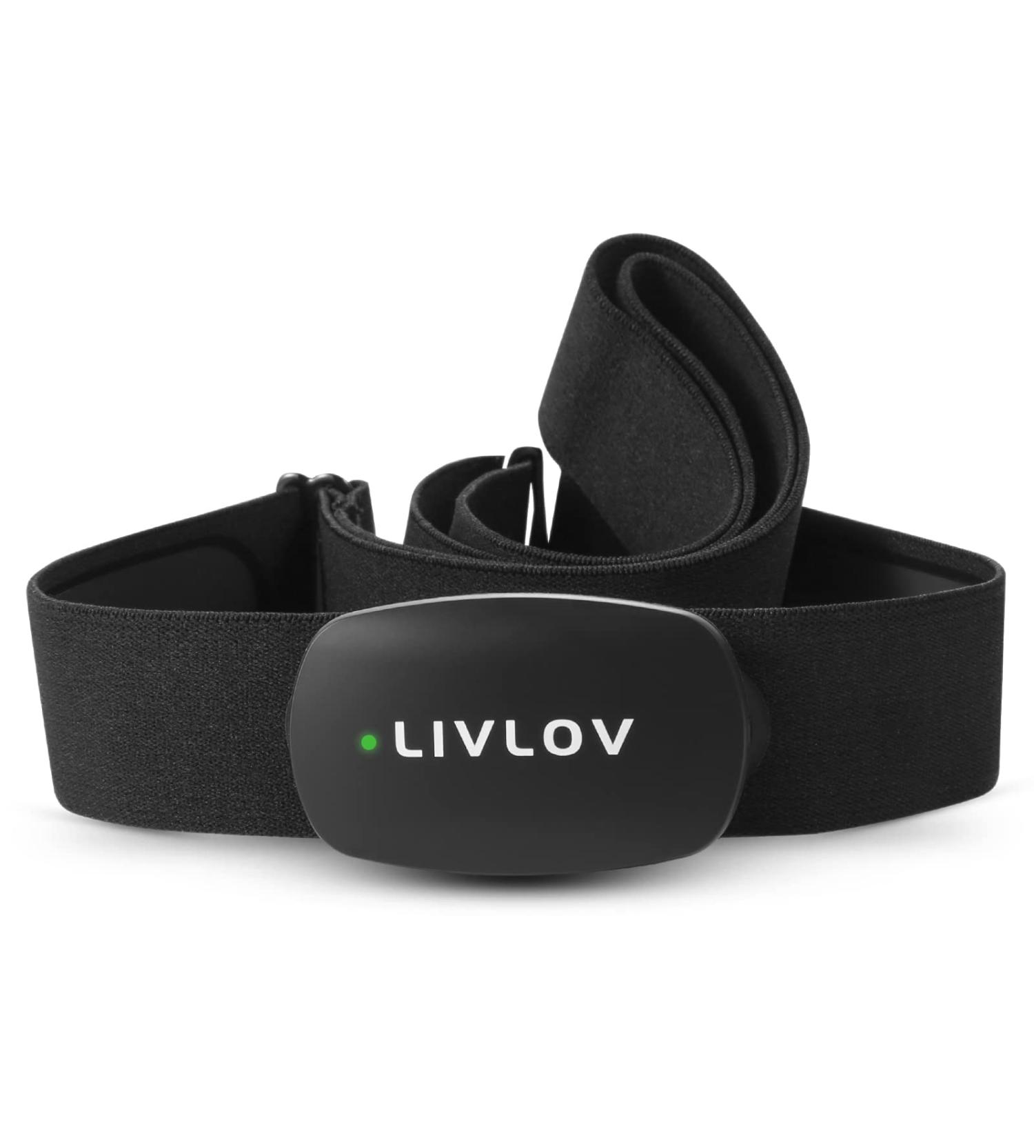 LIVLOV Heart Rate Monitor Chest Strap - Bluetooth5.0, ANT+, IP67 Waterproof HR Sensor for Peloton, Polar, Wahoo, Zwift - Compatible with Garmin, DDP Yoga - Best for Fitness Tracking - Buy Online on GoSupps.com