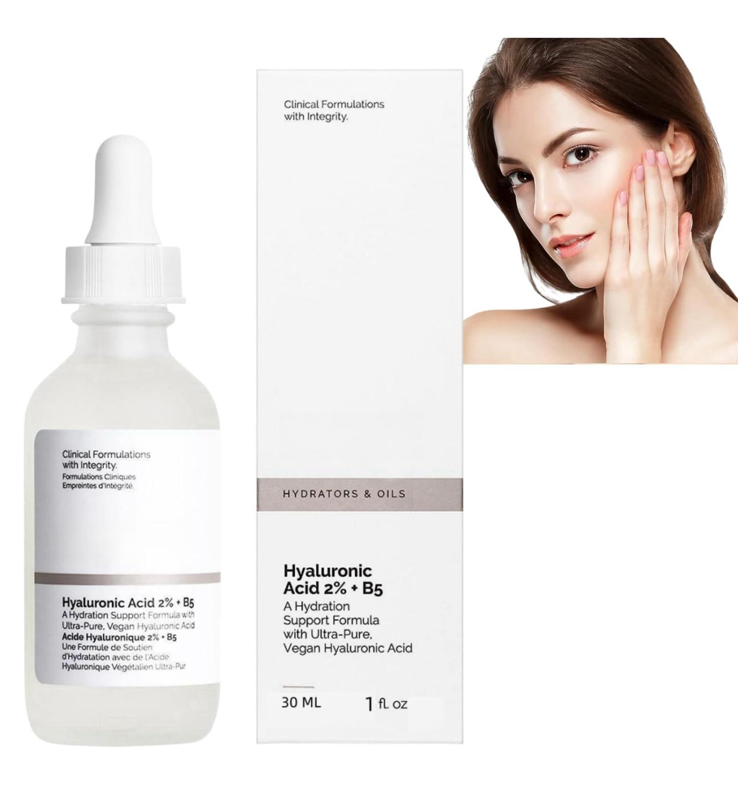Hyaluronic Acid 2% + B5 Moisturiser Face Hyaluronic Acid for Face Hydrated Face Serum for Women Hyaluronic Acid Serum for Skincare Anti Aging Serum for Face Face Serum for Plump and Smooth Skin - Buy Online on GoSupps.com