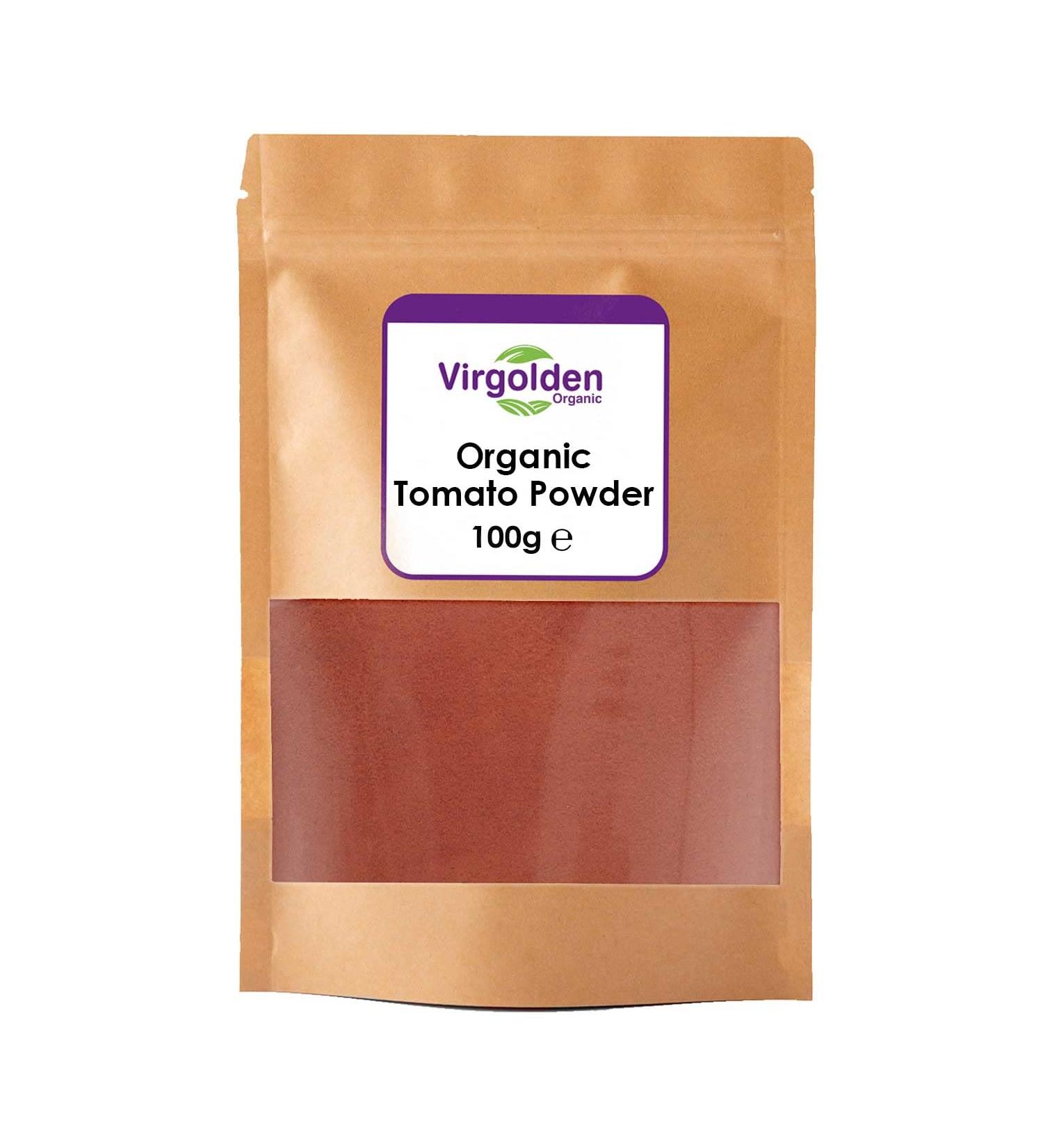 Organic Tomato Powder 100g by Virgolden Organic - Buy Online on GoSupps.com