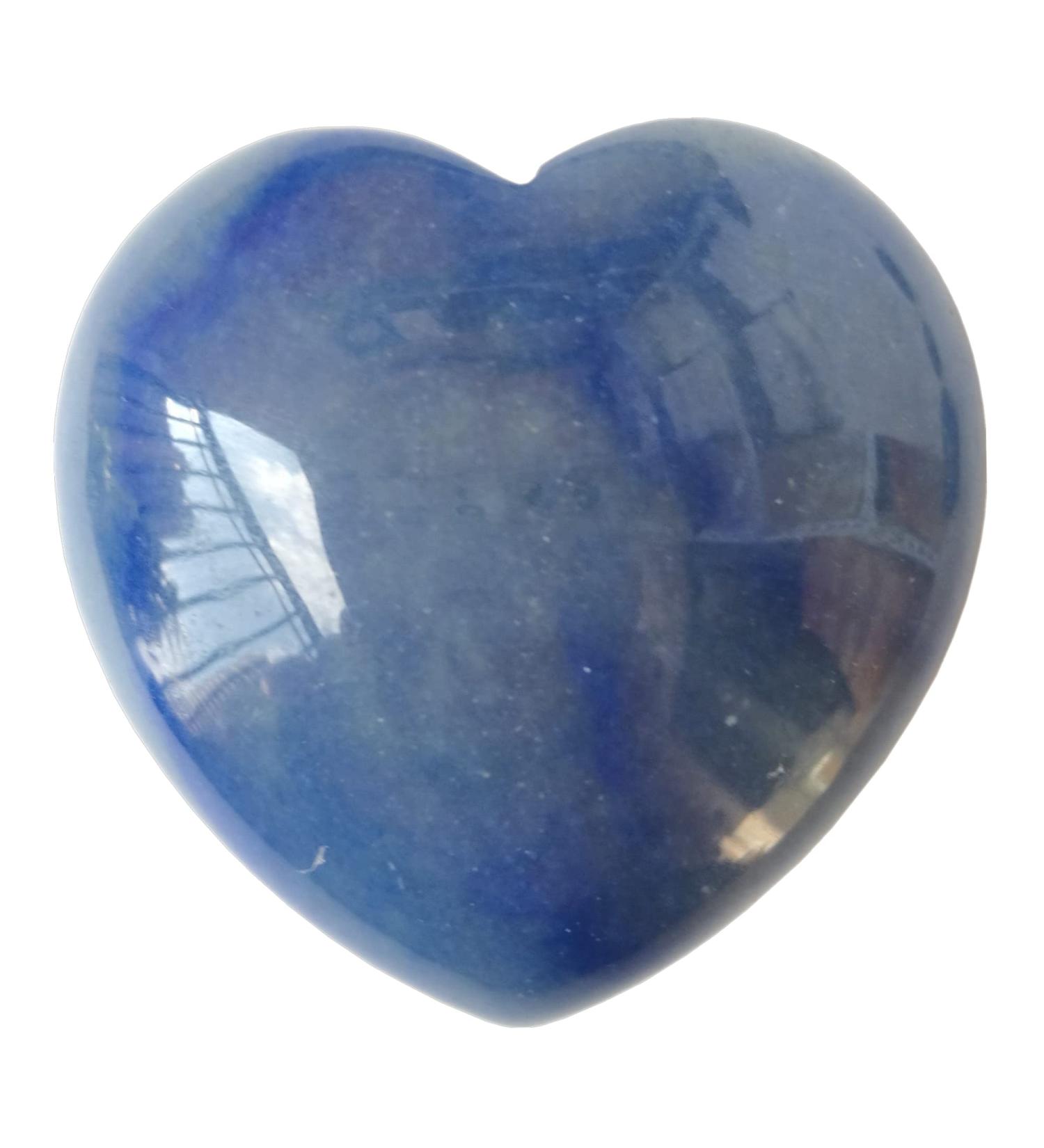 Buy Manekieko Natural Blue Aventurine Palm Worry Carved Heart Love Stone - 40mm Healing Crystal for International Shipping - Buy Online on GoSupps.com