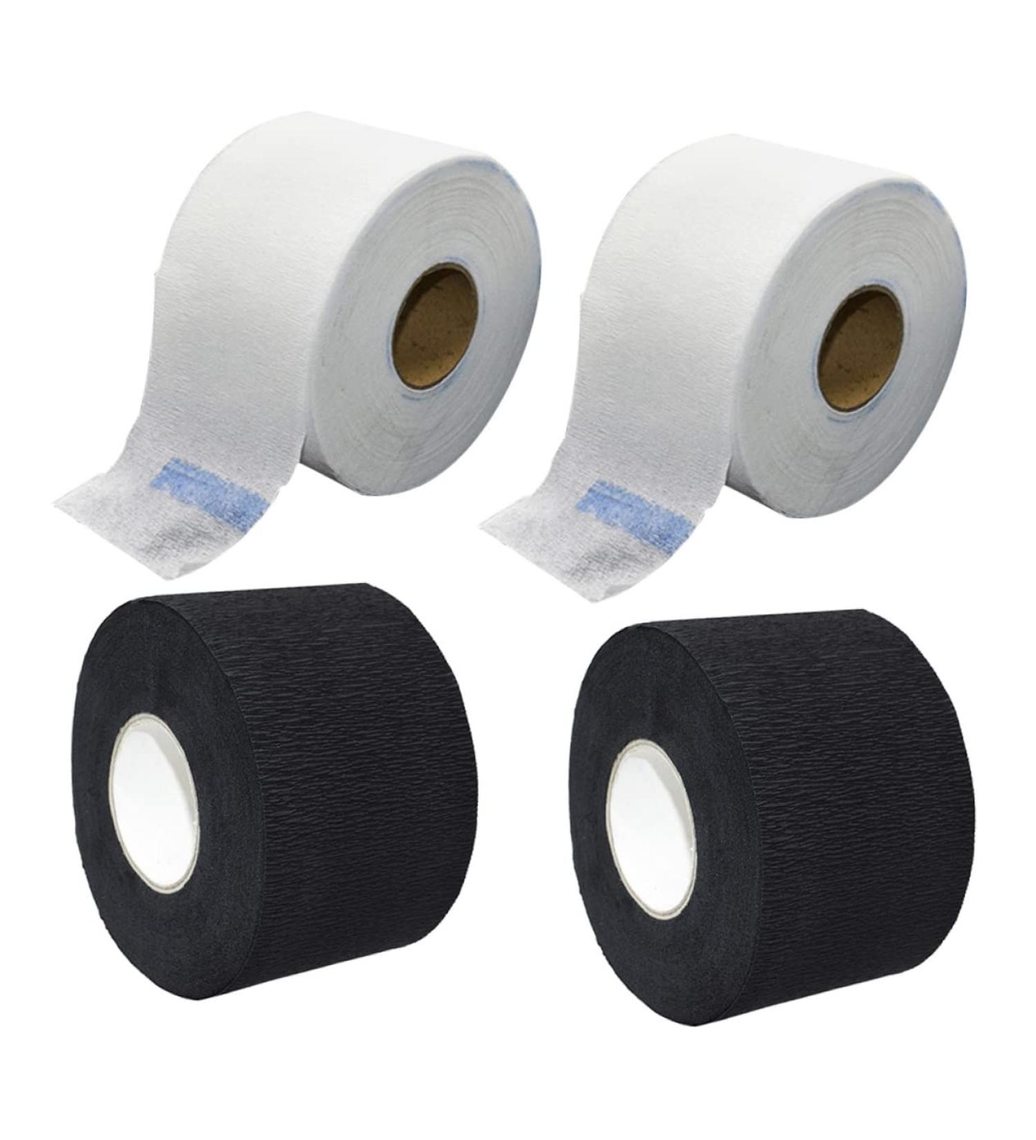 4rouleaux Papier Pour Cou Bande Jetable Pour Coiffure Make-up Front Accessoires De Salon De Coiffure Blanc Et Noir 10x10cm Blanc - Buy Online on GoSupps.com