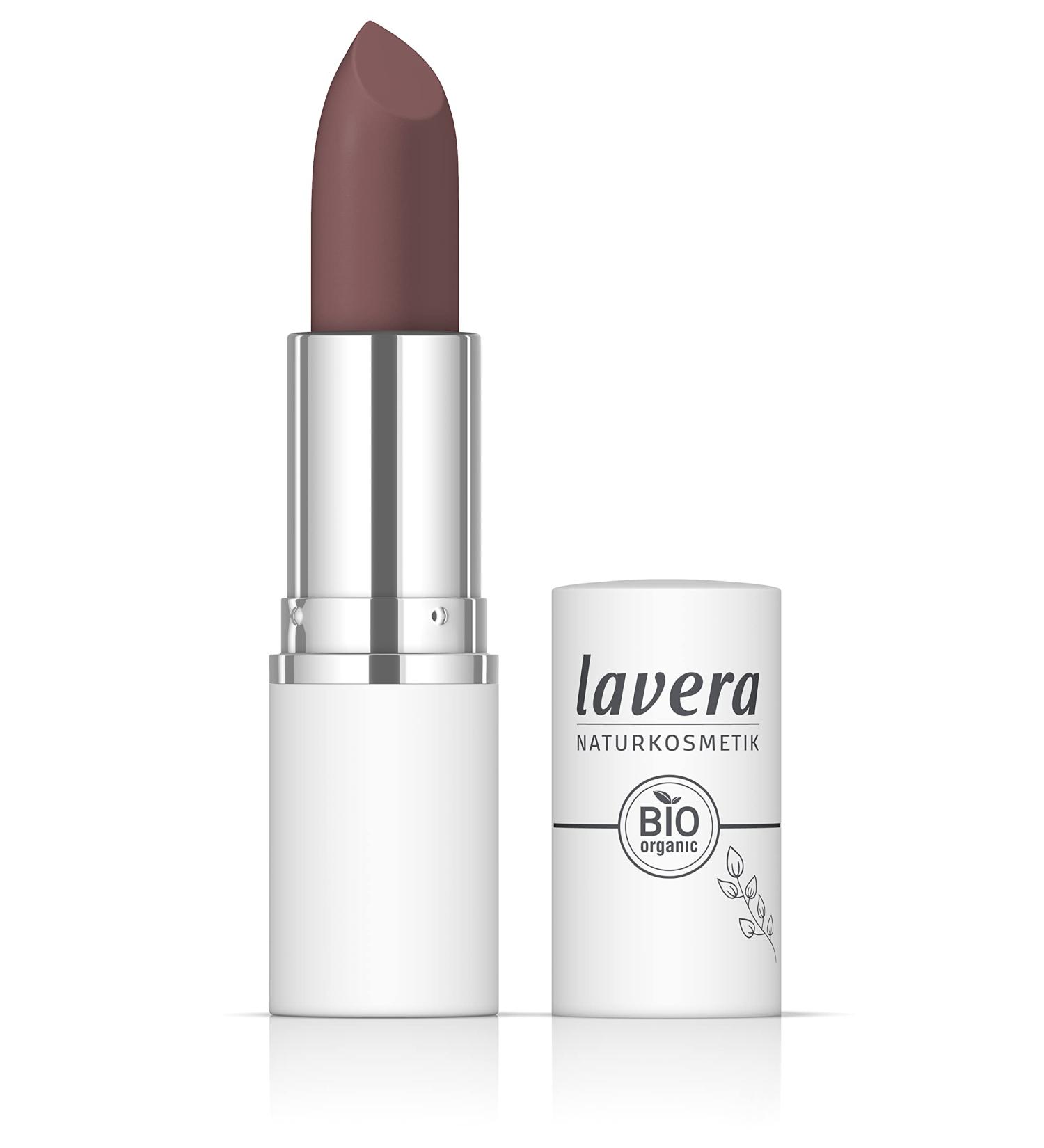lavera Comfort Matt Lipstick -Ember 04 - Intense colour - Matte finish - High comfort - Up to 6 hours of wear - vegan - Natural cosmetics (1x 18.2 g) - Buy Online on GoSupps.com