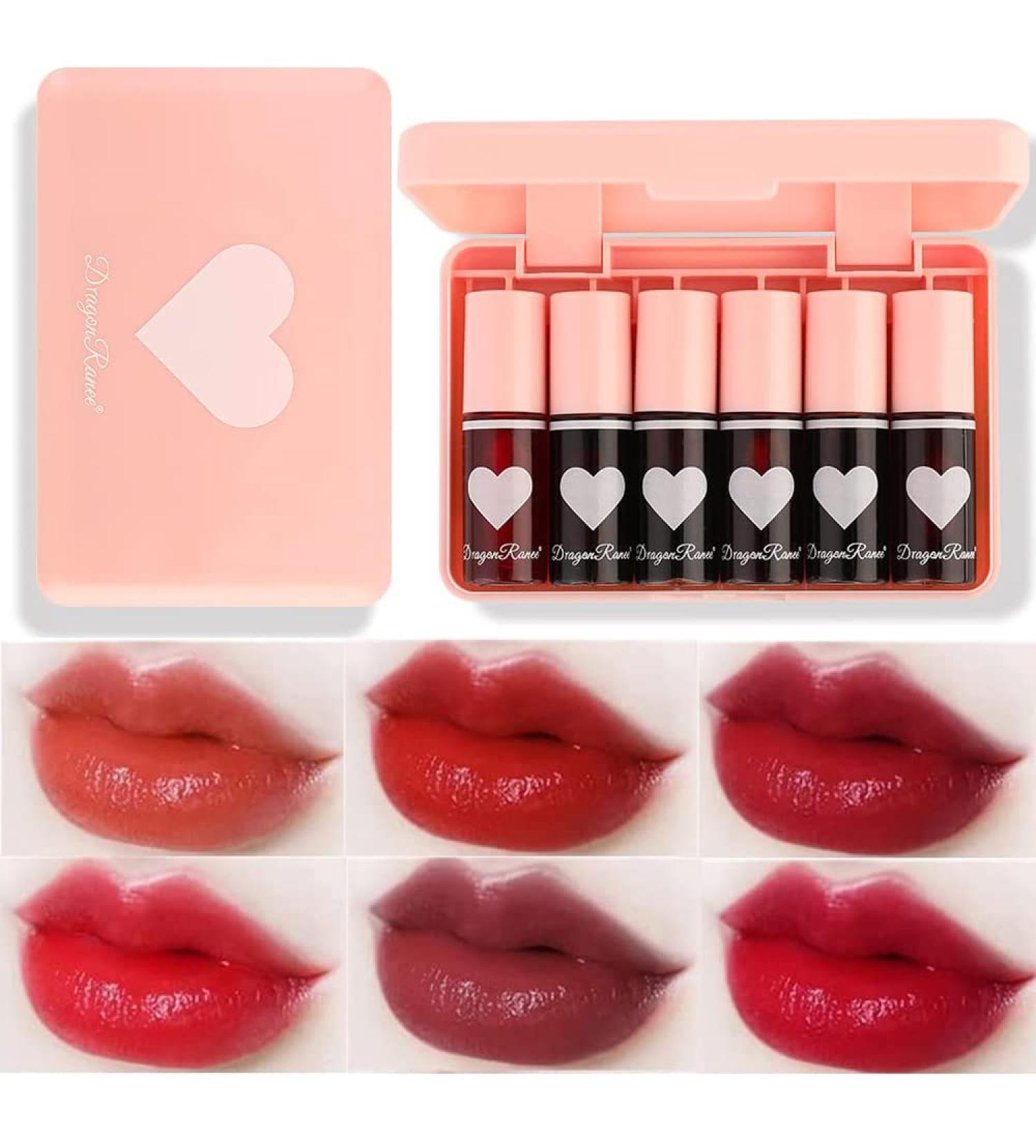 6PCS BANGFENG Lip Stain Tint Set - Long-Lasting & Smudge-Proof Liquid Lip Blush & Cheek Tint - Vibrant Plumping Glass Finish - Rich Pigment for Natural-Looking Lips - Buy Online on GoSupps.com