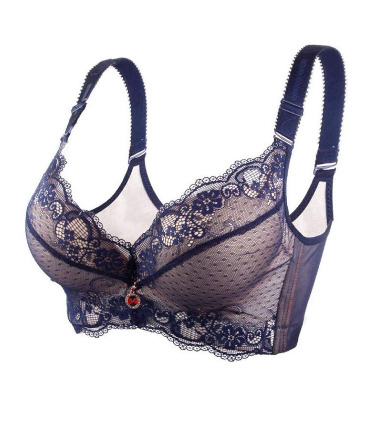 Extra-Elastic Bra Sports Top for Women | Breathable Plus Size Adjustable Bustier for Large Breasts (Blue 48B) - Shop Now! - Buy Online on GoSupps.com