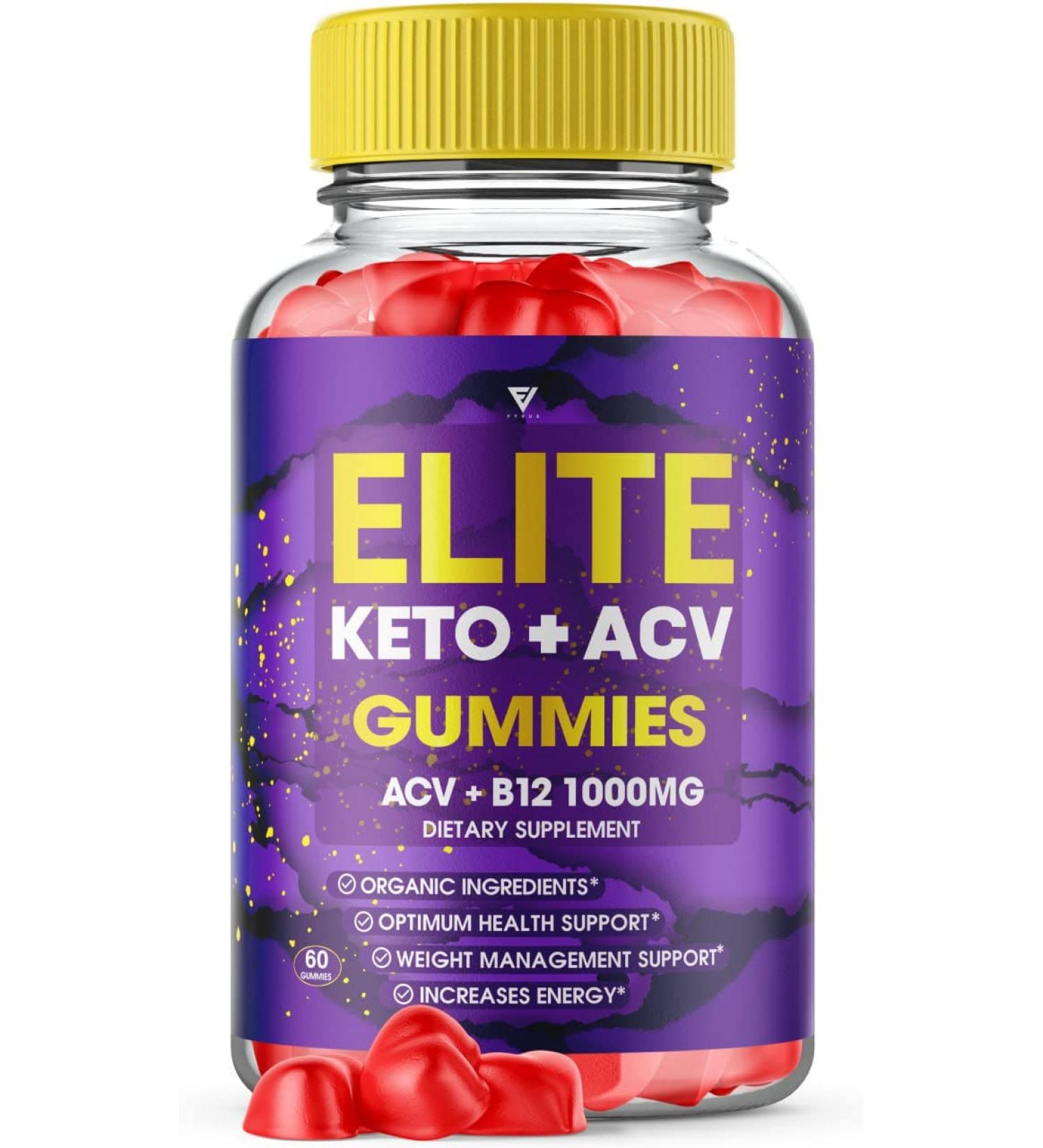 Elite Keto ACV Gummies - Advanced Weight Loss with Apple Cider Vinegar - Oprah's Choice for Rapid Appetite Control - 60 Gummies - Buy Online on GoSupps.com