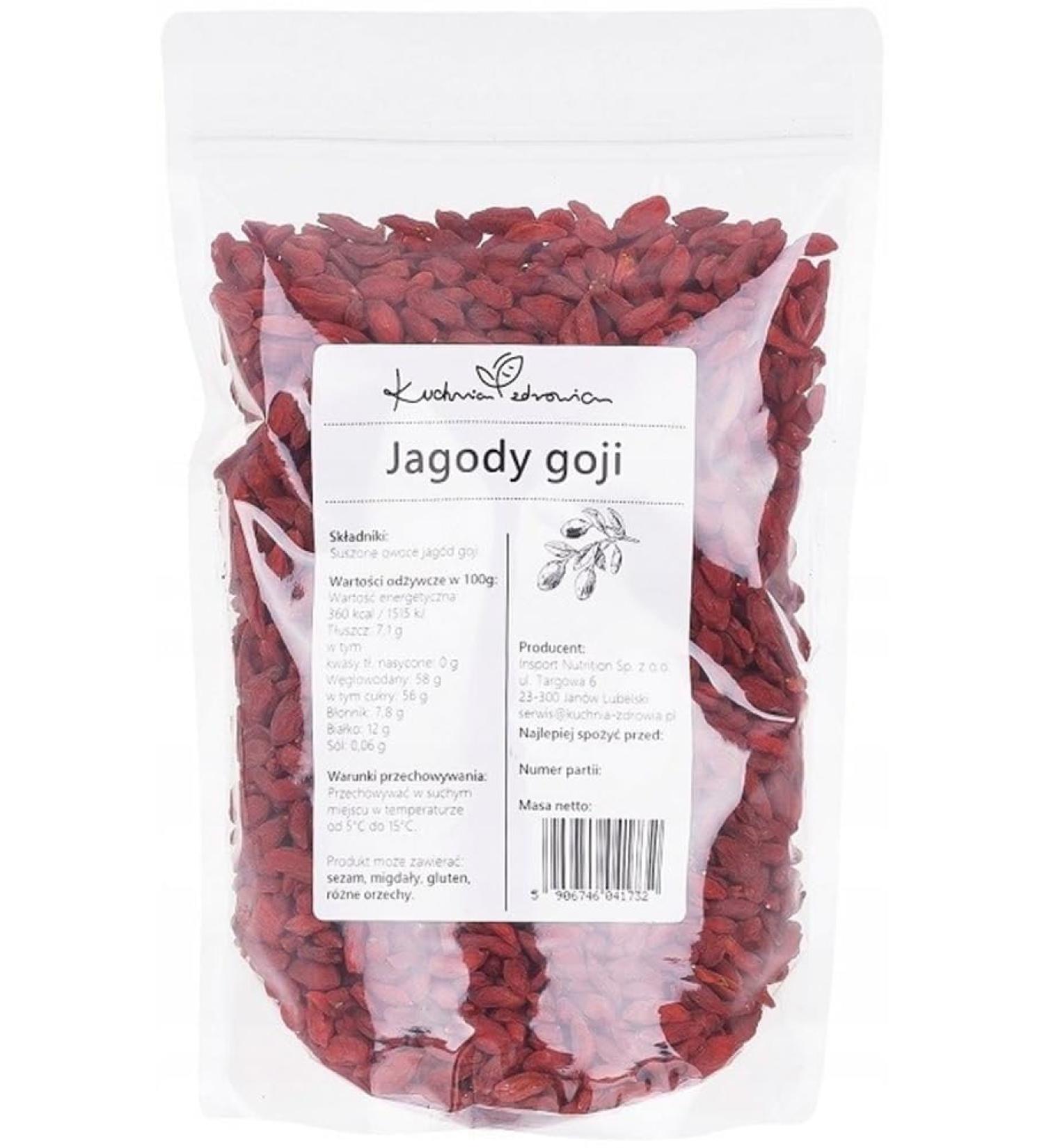  Kuchnia Zdrowia Dried Goji Berries - Natural - Delicious Snack - High Quality - Kuchnia Zdrowia - Airtight Packaging - Doypack: (200g) - Buy Online on GoSupps.com