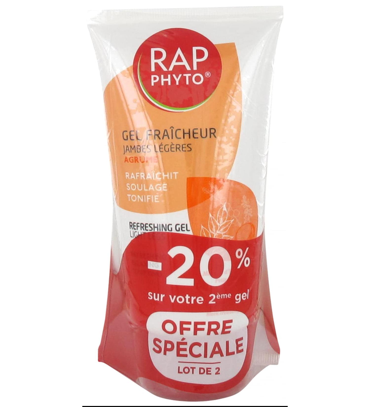 Rap Phyto Gel Tonic Jambes L g res Lot de 2 x 150 ml