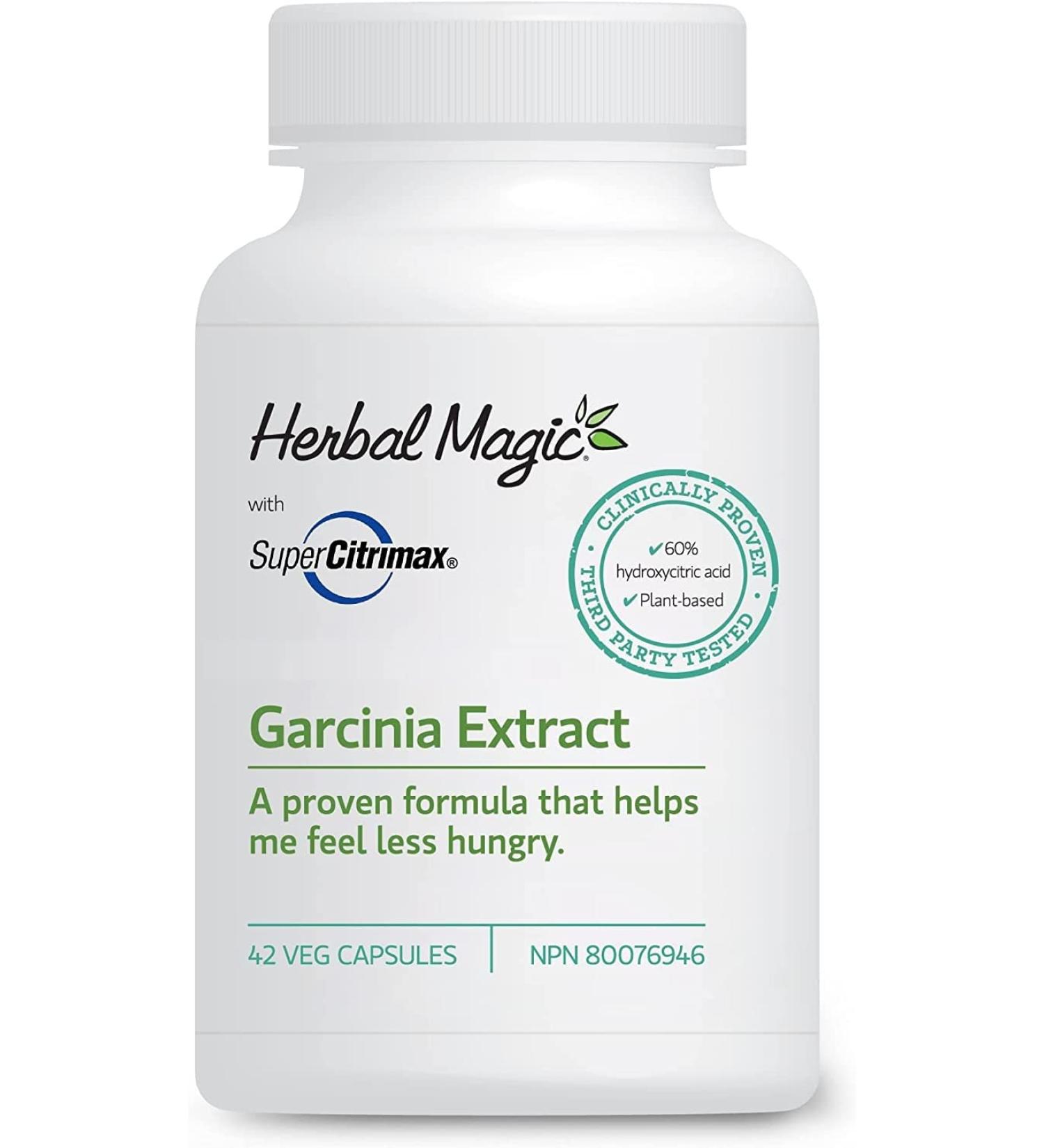Herbal Magic Garcinia Cambogia Extract Supplement Helps You Feel Full Super Citrimax Vegetable Capsules Non-GMO - Buy Online on GoSupps.com