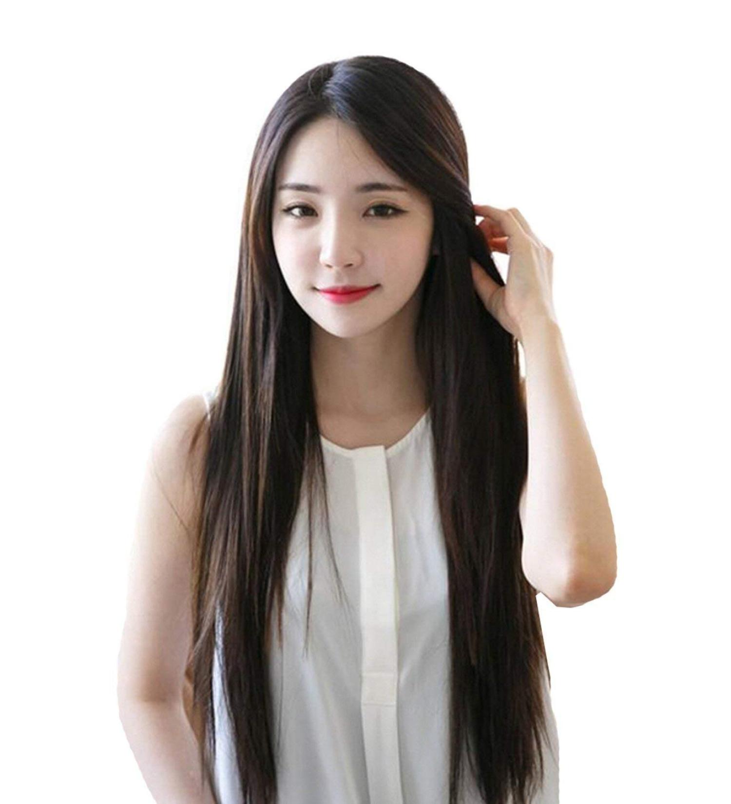 Buy CLOCOLOR 66cm Black Straight Long Hair Wig - Heat Resistant Synthetic Wig for Cosplay Parties & Everyday Use - Buy Online on GoSupps.com