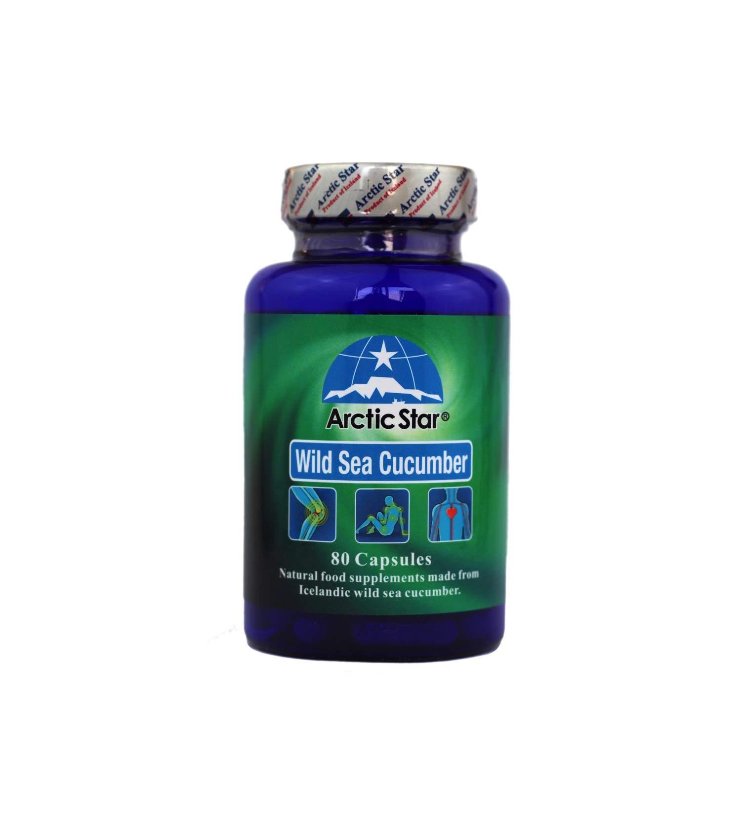Arctic Star - Sea Cucumber Capsules - Natural Pure Iceland Atlantic Wild Caught Sea Cucumber Extract Supplement Pills - Joint Health t & Immune Health 400mg 80 Capsules/Bottle  - Buy Online on GoSupps.com