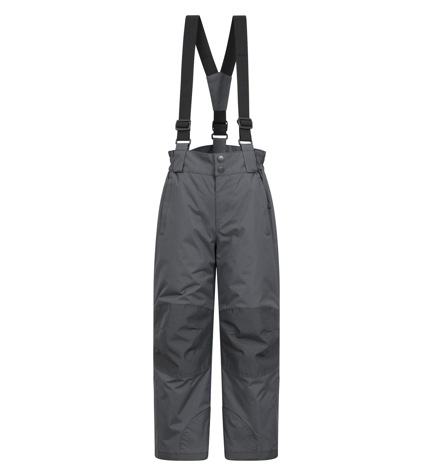 Buy Mountain Warehouse Raptor Children Ski Pants - Dark Gray 2-3 Years | Snow Festival Removable Straps & Reinforced Knees for Boys & Girls - Buy Online on GoSupps.com