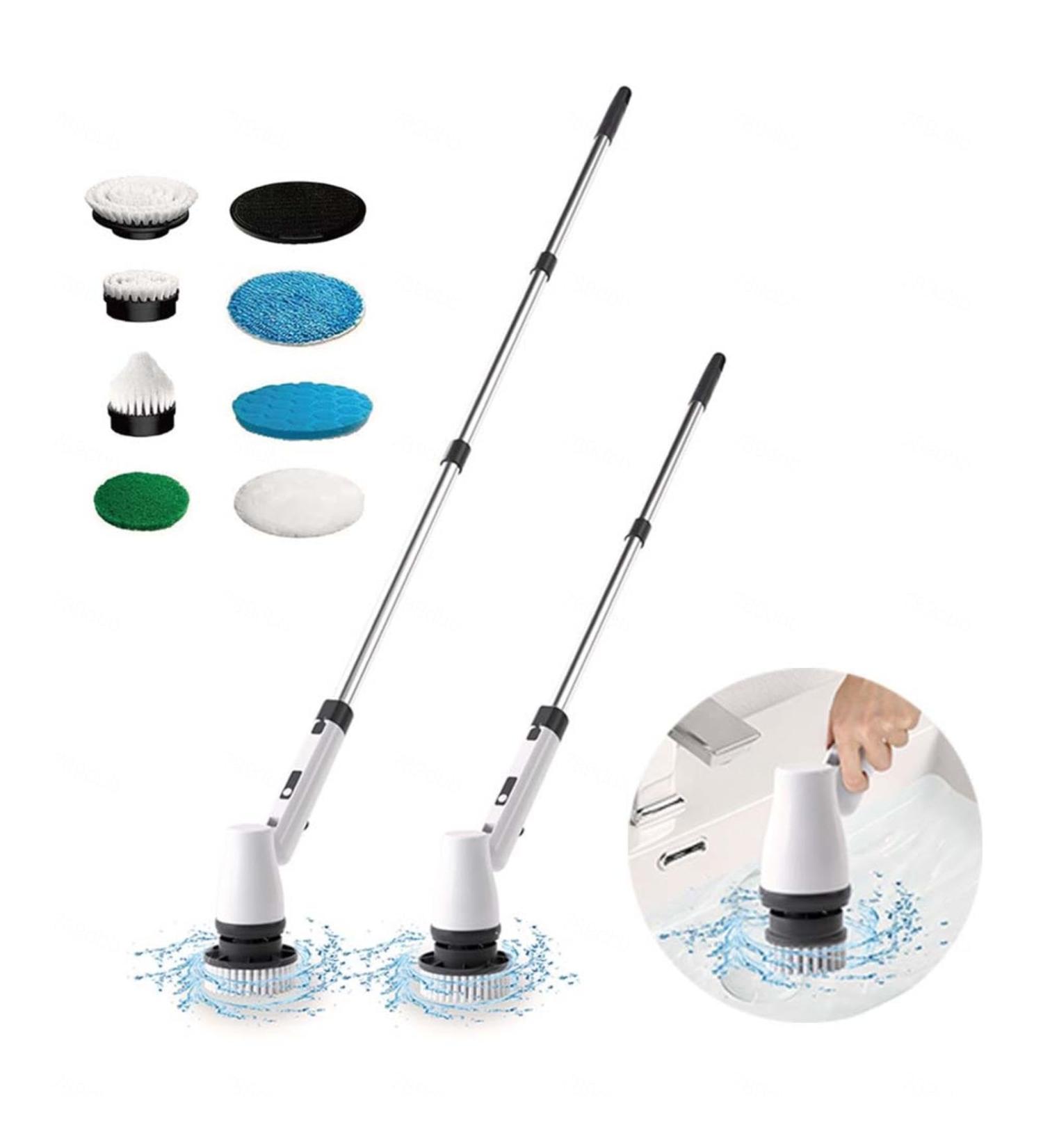 Cordless Spin Scrubber for Cleaning Cordless Electric Bathroom Cleaning Tools Adjustable Extension Handle Long Handle Brush Suitable for Bathroom Cleaning Etc. - Buy Online on GoSupps.com
