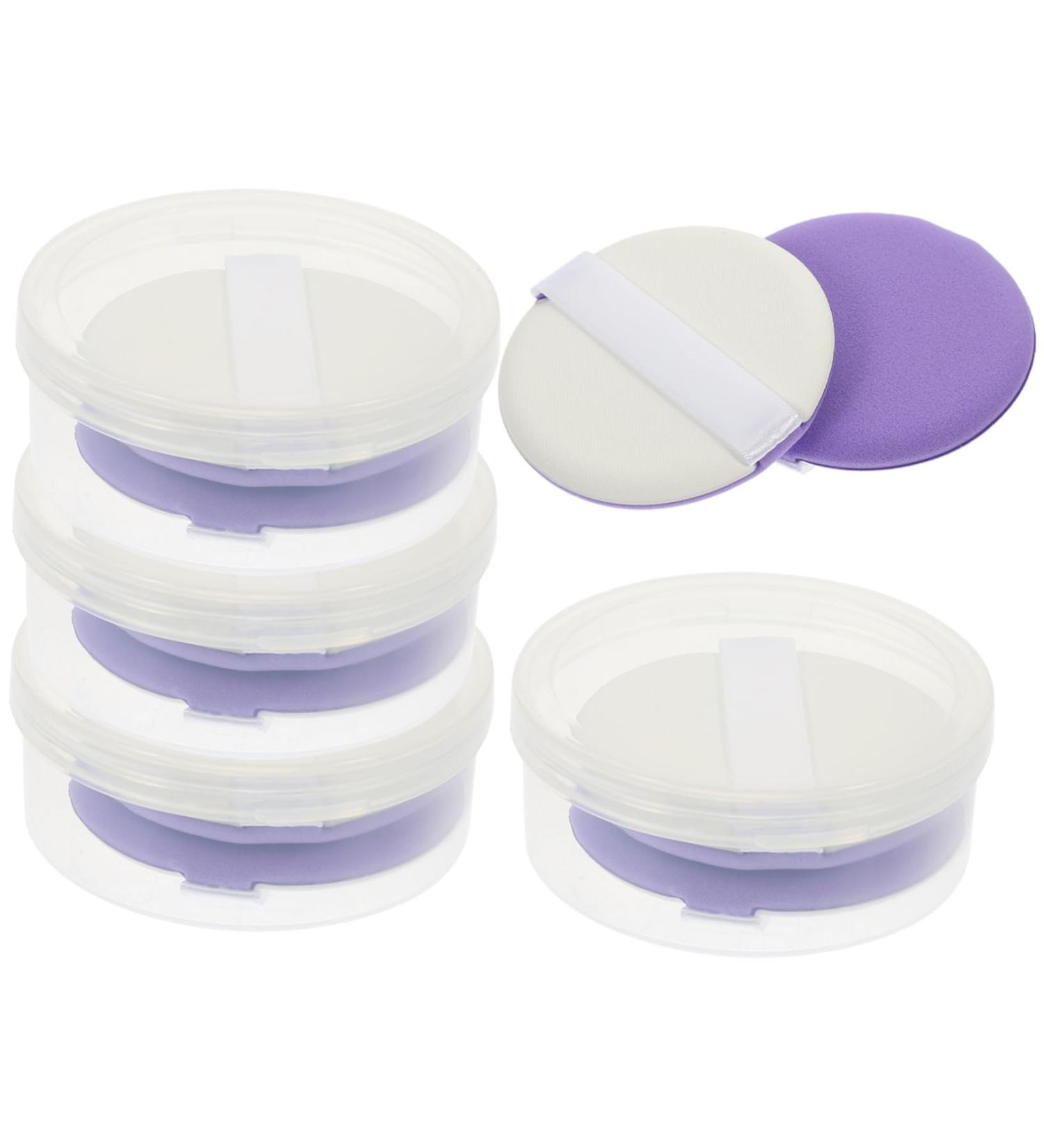 POPETPOP 5 Sets puff triangle powder puff puffs for sponge esponjas para maquillaje beauty puffs foundation puffs non latex Hydrophilic non-latex makeup foundation Miss purple - Buy Online on GoSupps.com