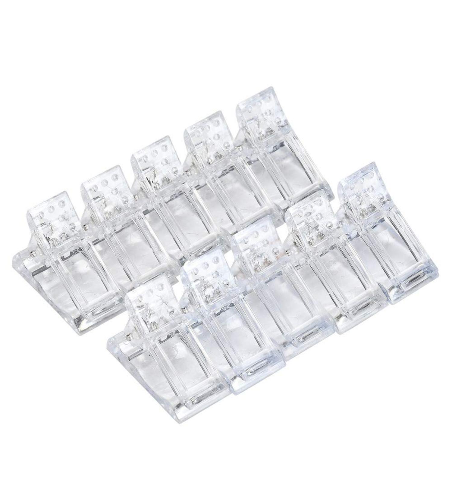 Yicare 10 PCS Crystal Nail Fastening Clips - Transparent Gel Nail Tools for Quick Nail Art Construction - Buy Online on GoSupps.com