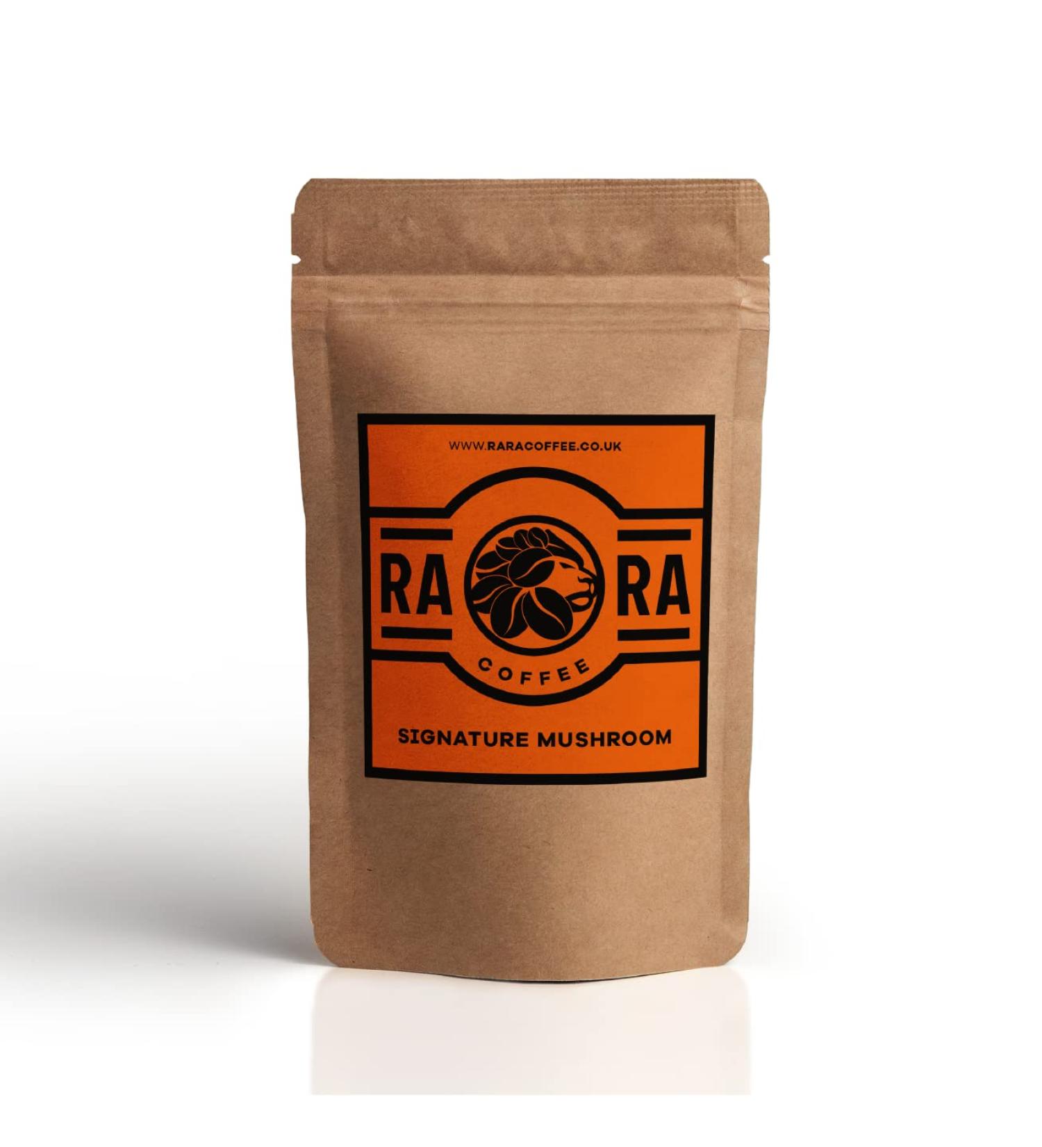RARA SIGNATURE Mushroom Coffee (200g / 80 servings) - Instant Full Roast Arabica Coffee with Lion's Mane - Buy Online on GoSupps.com