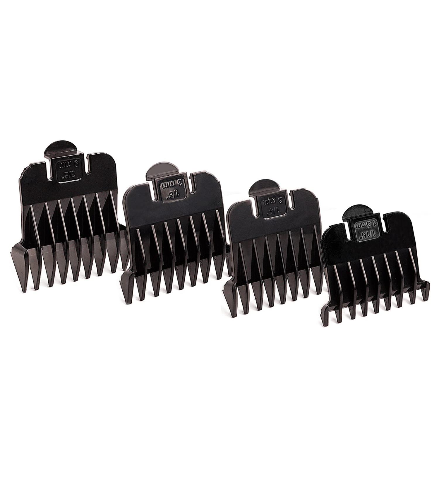 Snap-on Blade Attachment Combs Set for GTX, GTO, and GO Clippers - Black (4-comb Set) - Buy Online on GoSupps.com
